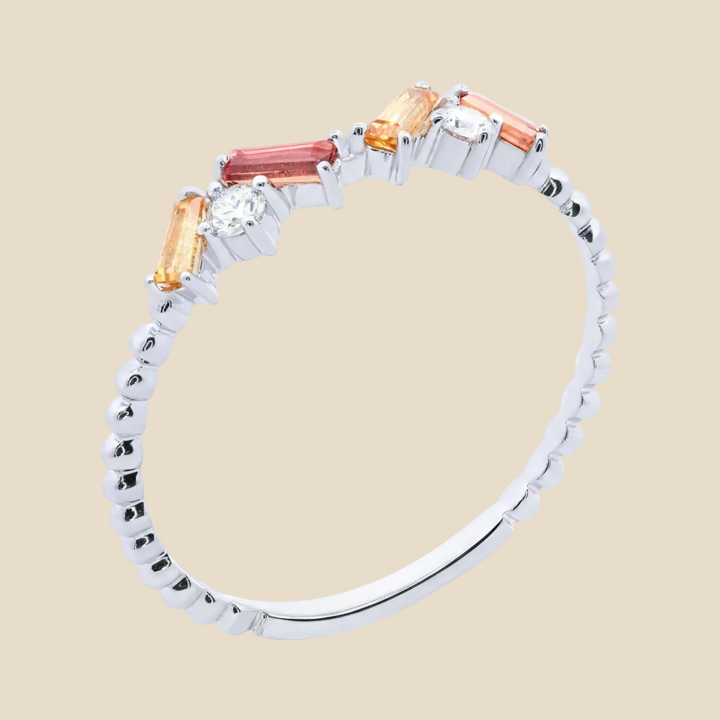Multicolor Baguette Ring - Palaces Jewellery