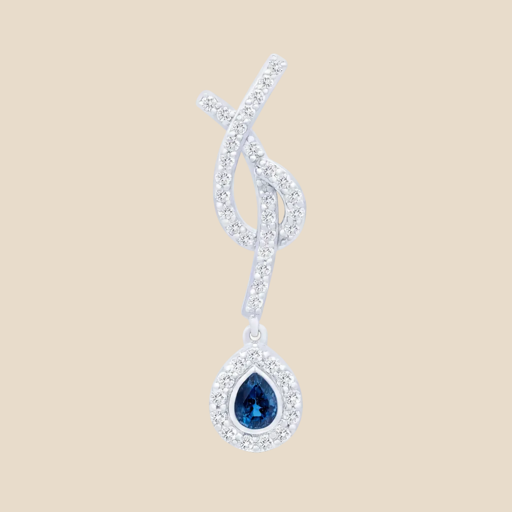 Sapphire Drop Pendant - Palaces Jewellery
