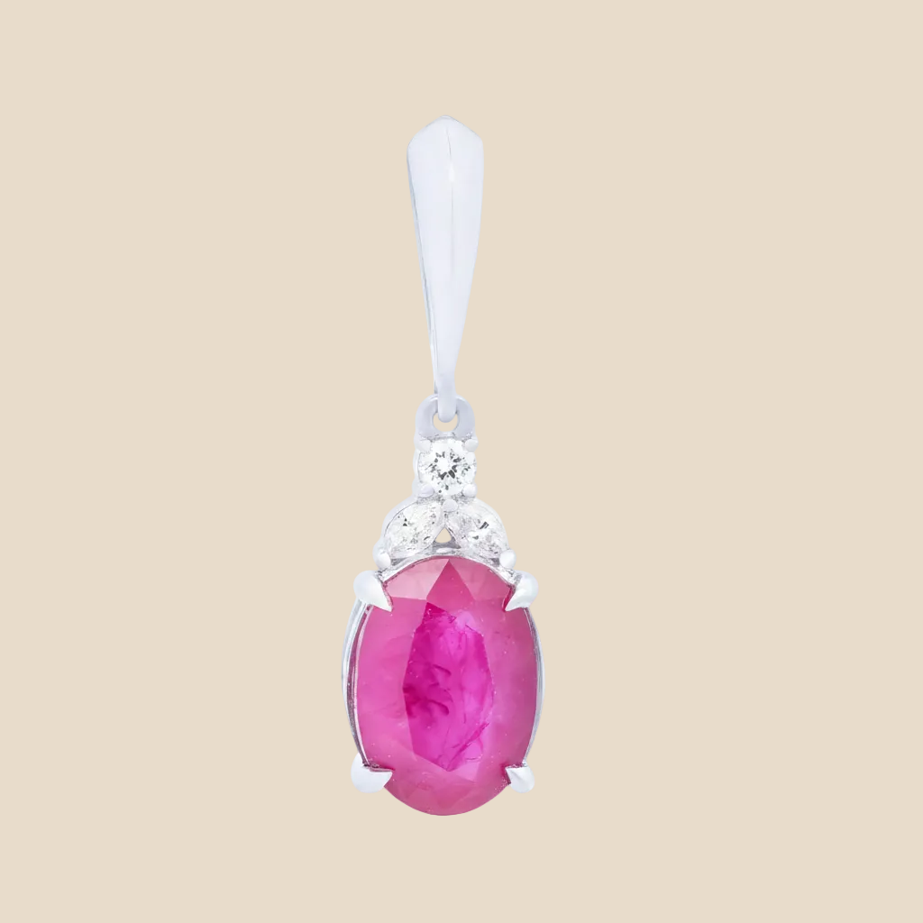 Classic Ruby Pendant - Palaces Jewellery