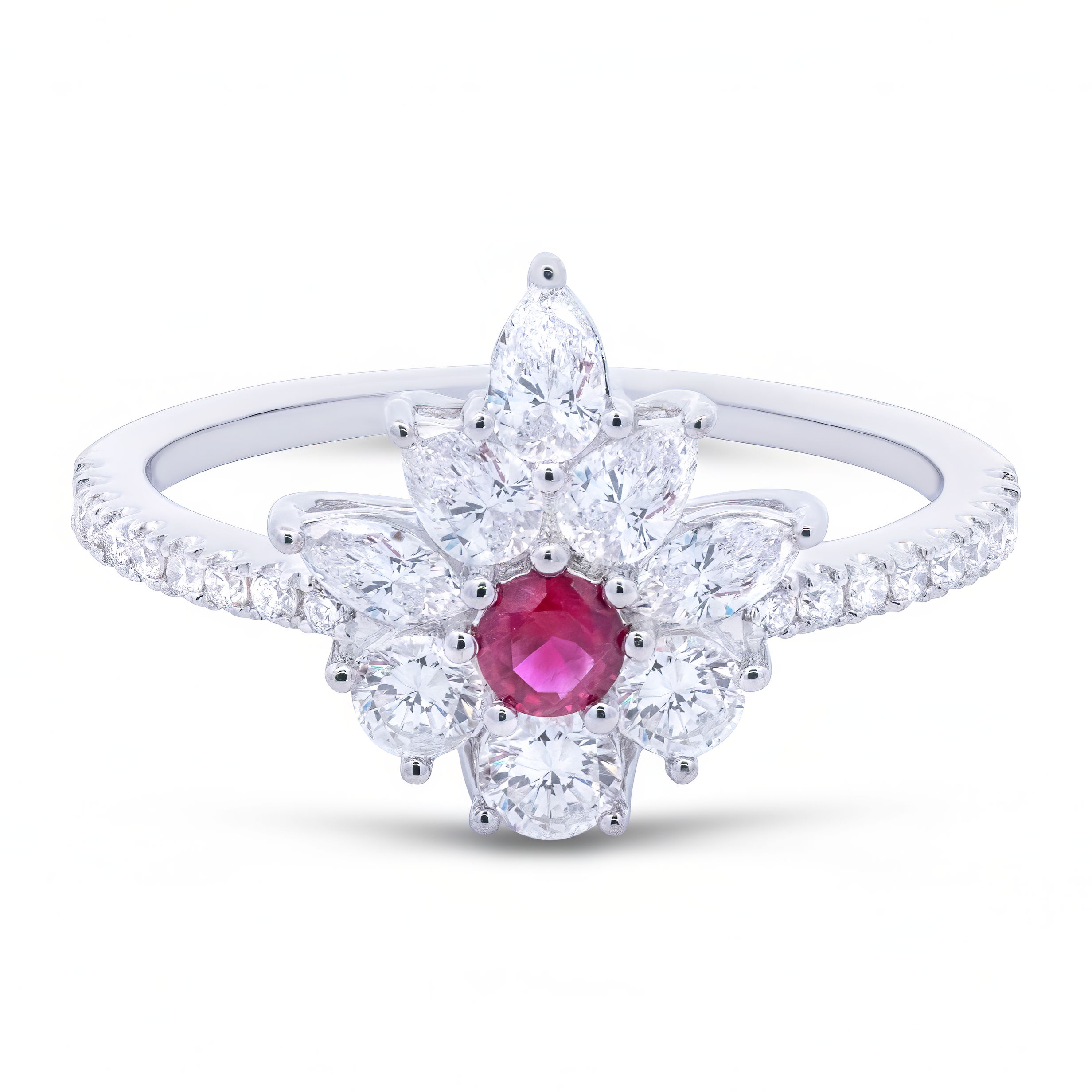 Ruby Blossom Ring - Palaces Jewellery