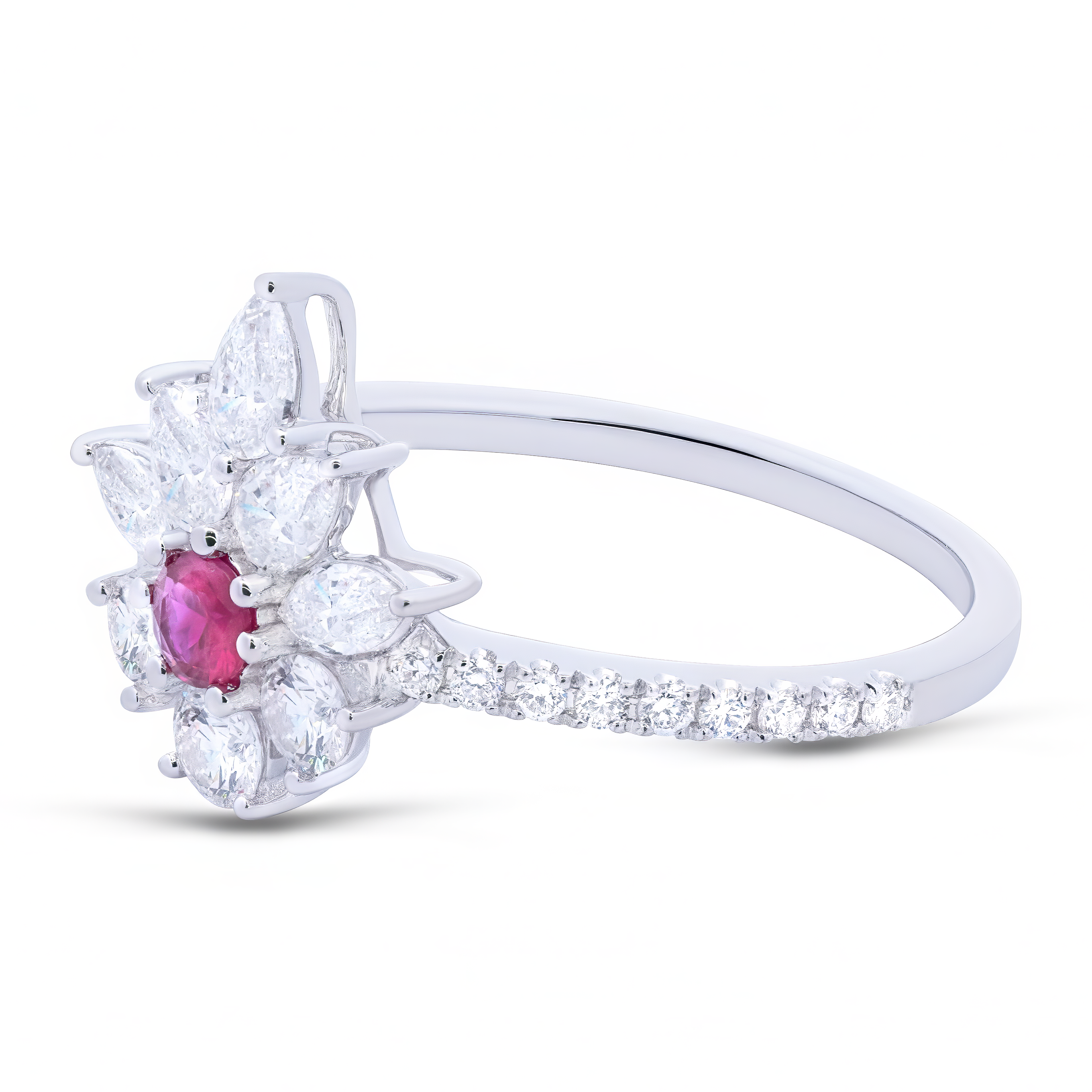 Ruby Blossom Ring - Palaces Jewellery