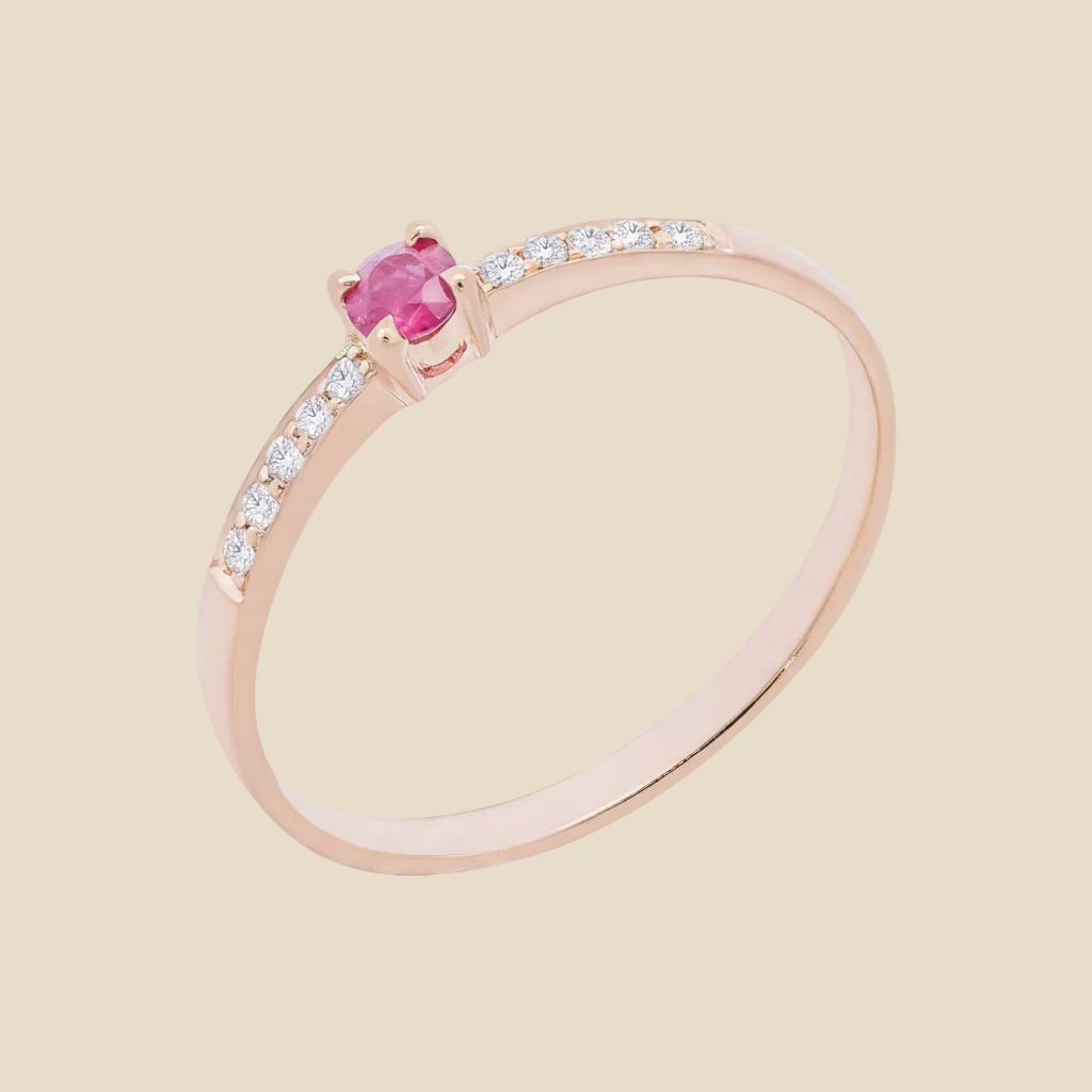 Ruby Flanked Ring - Palaces Jewellery
