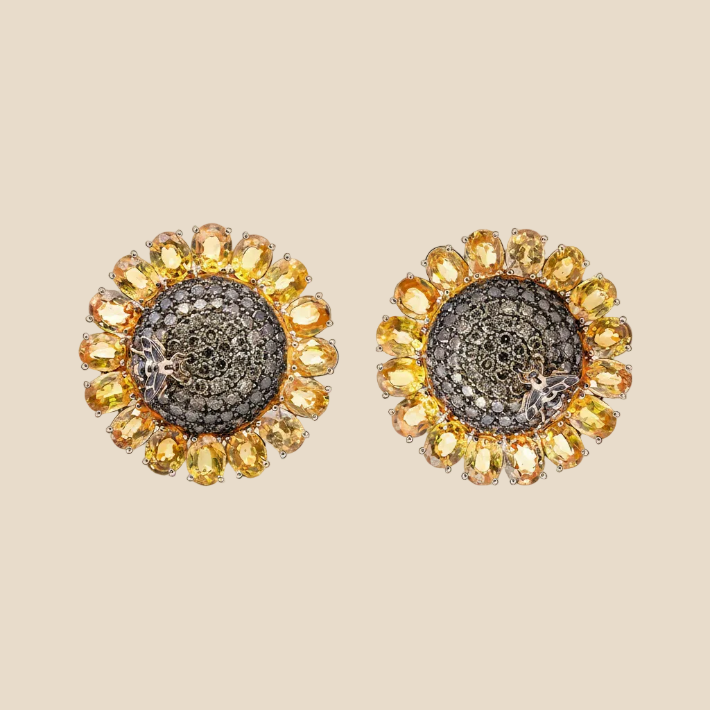 Sunflower Bloom Earring - Palaces Jewellery