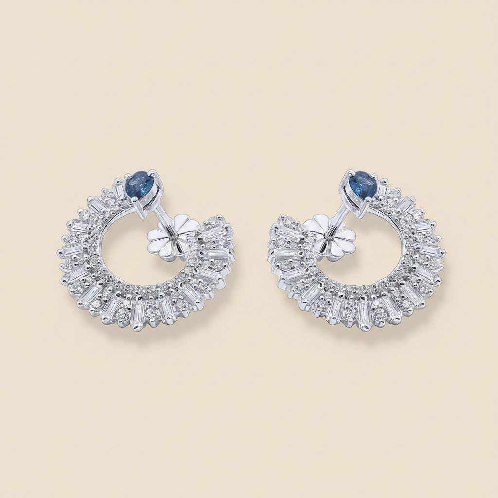 Baguette Radiance Earring - Palaces Jewellery