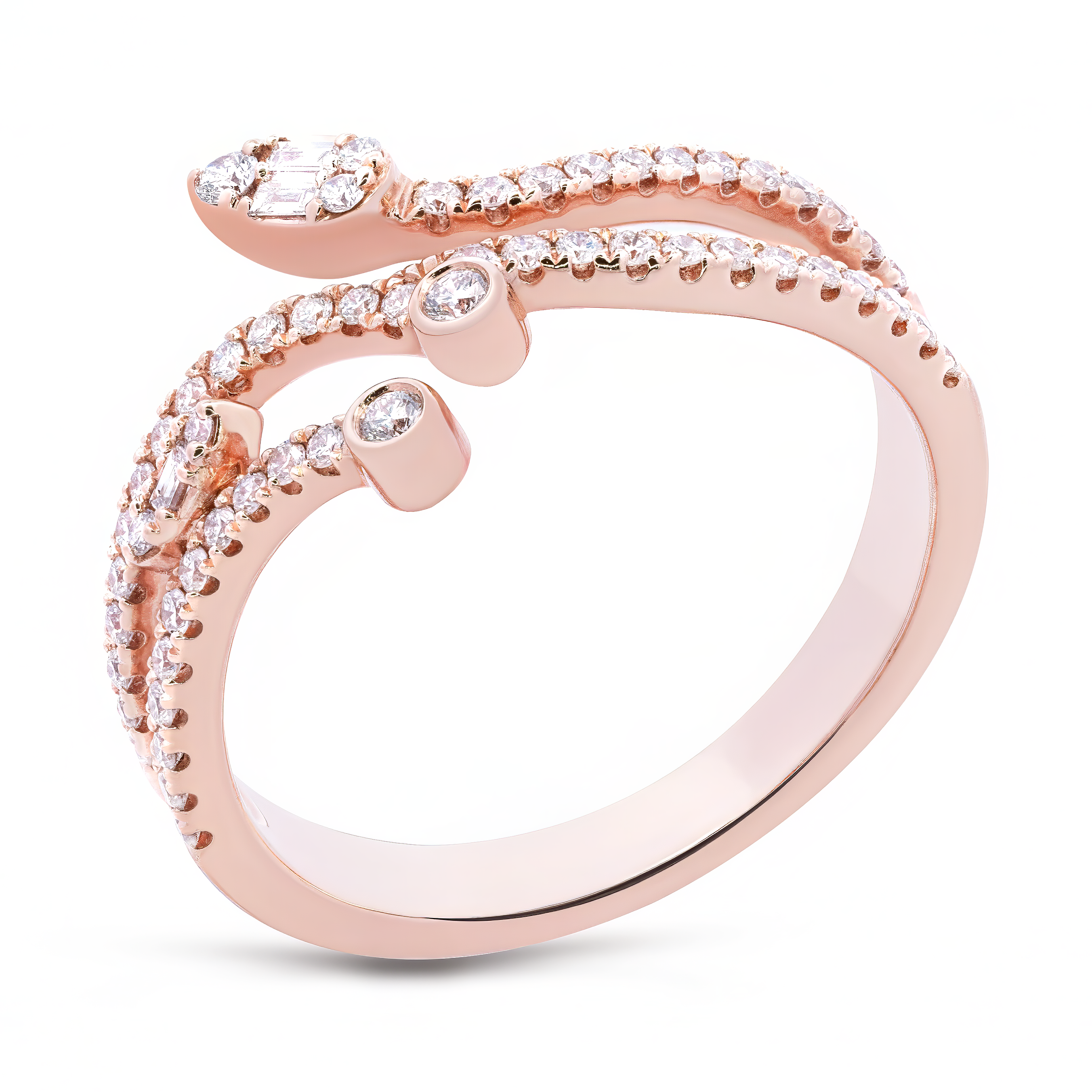 Serpentine Diamond Ring - Palaces Jewellery