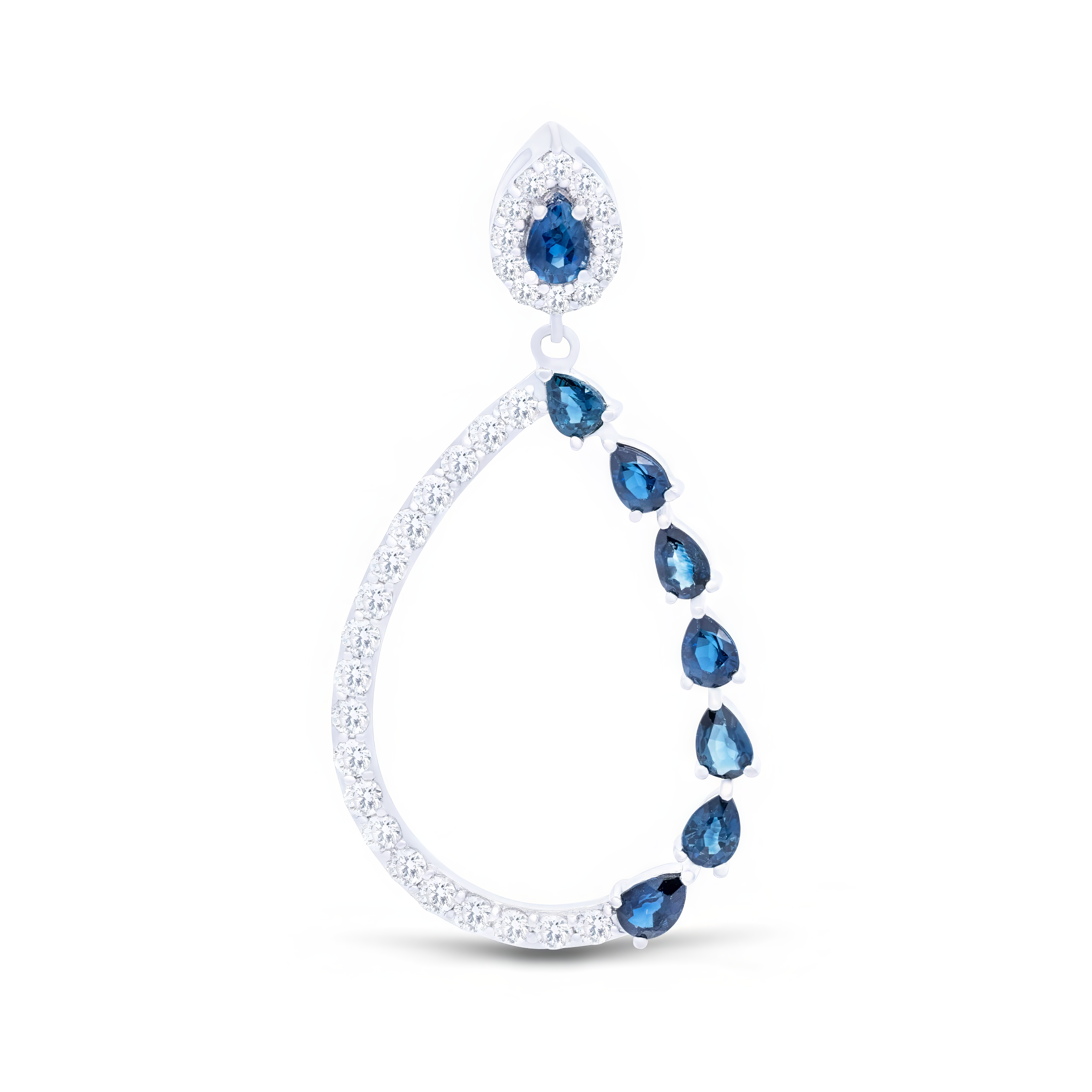 Sapphire Teardrop Pendant - Palaces Jewellery