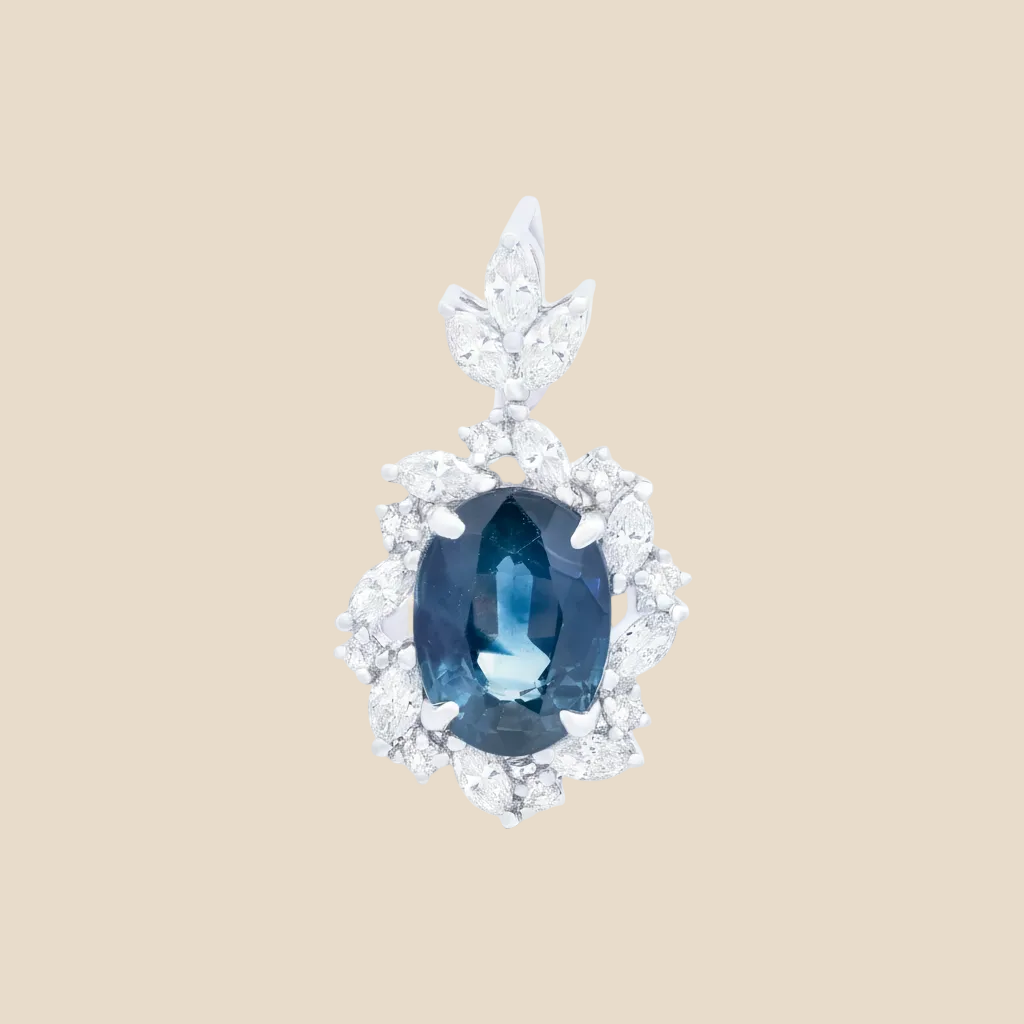 Diamond Floral Pendant - Palaces Jewellery