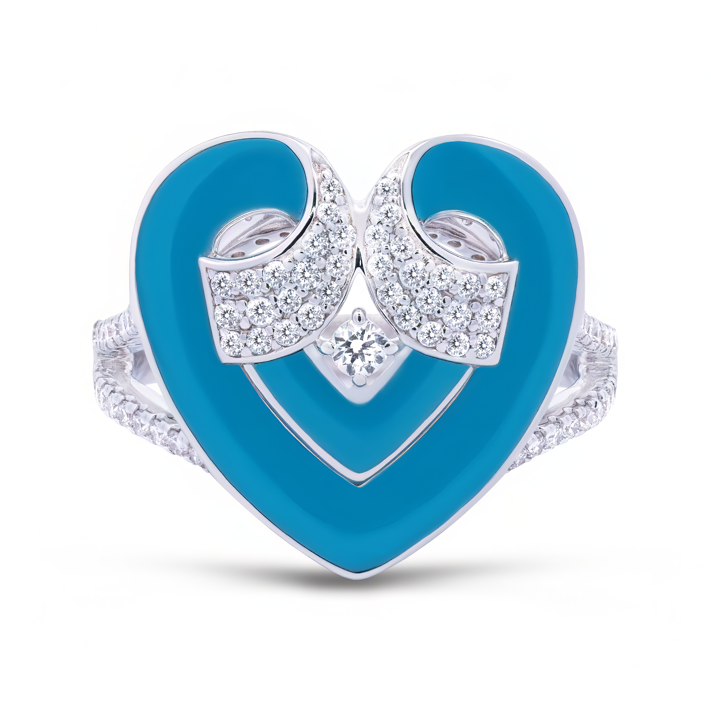 Enamel Heart Ring - Palaces Jewellery