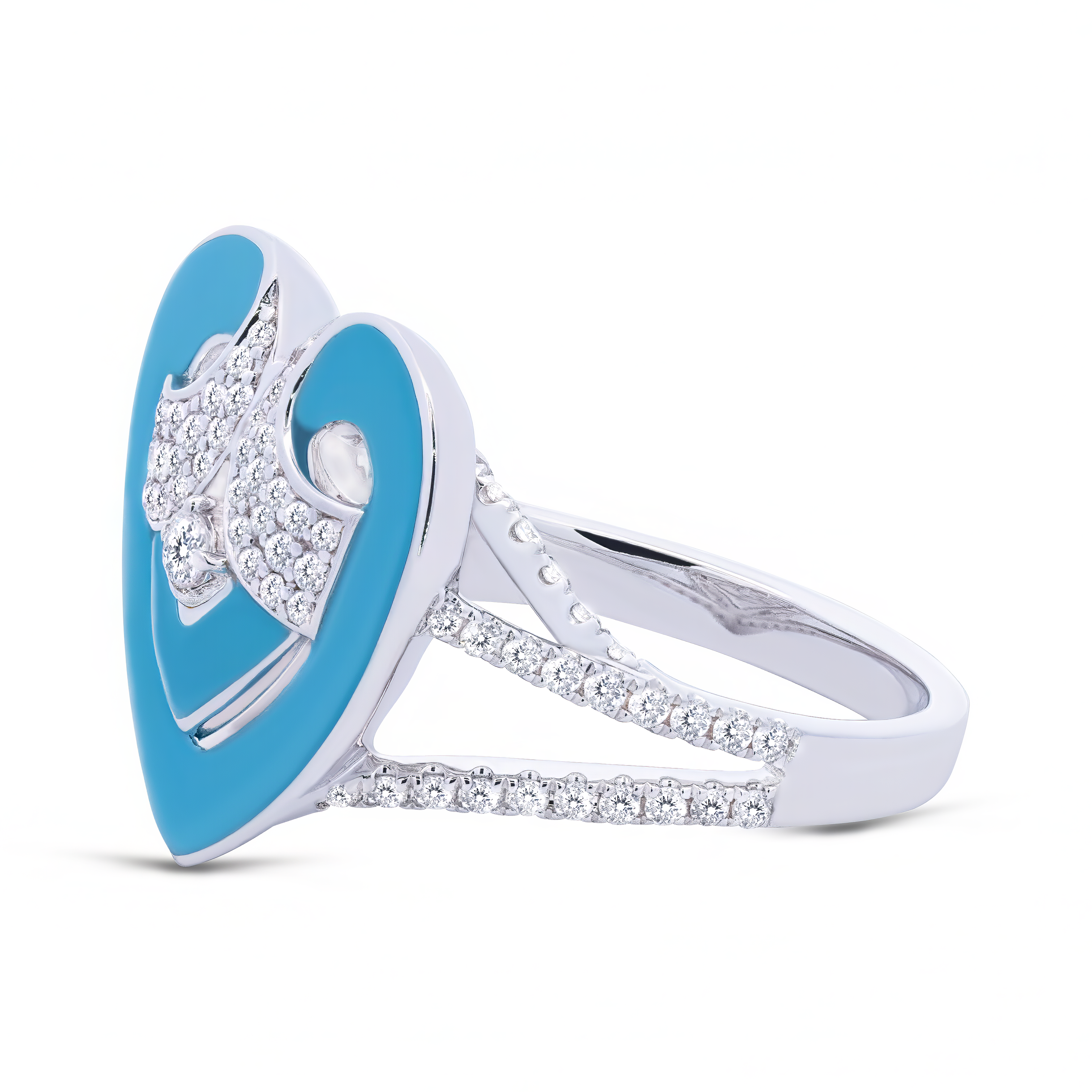 Enamel Heart Ring - Palaces Jewellery