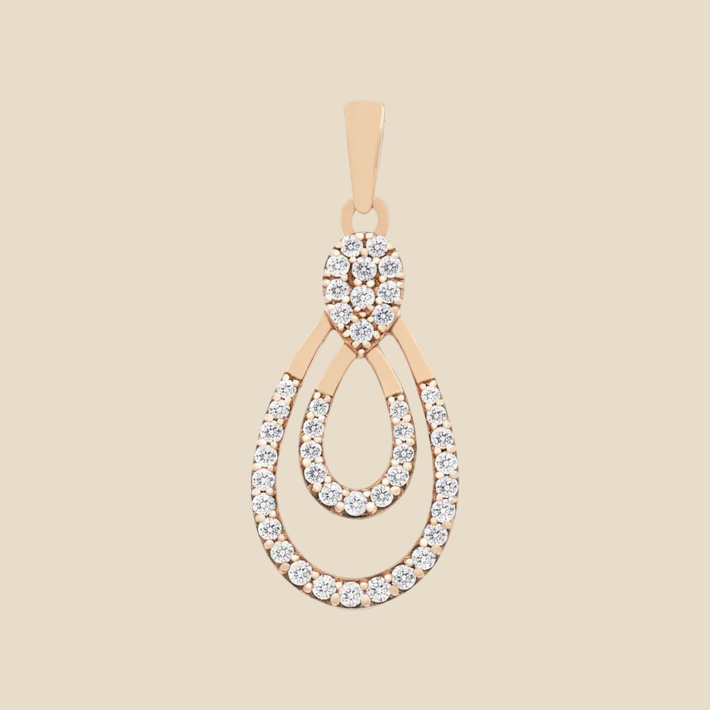 Diamond Teardrop Pendant - Palaces Jewellery