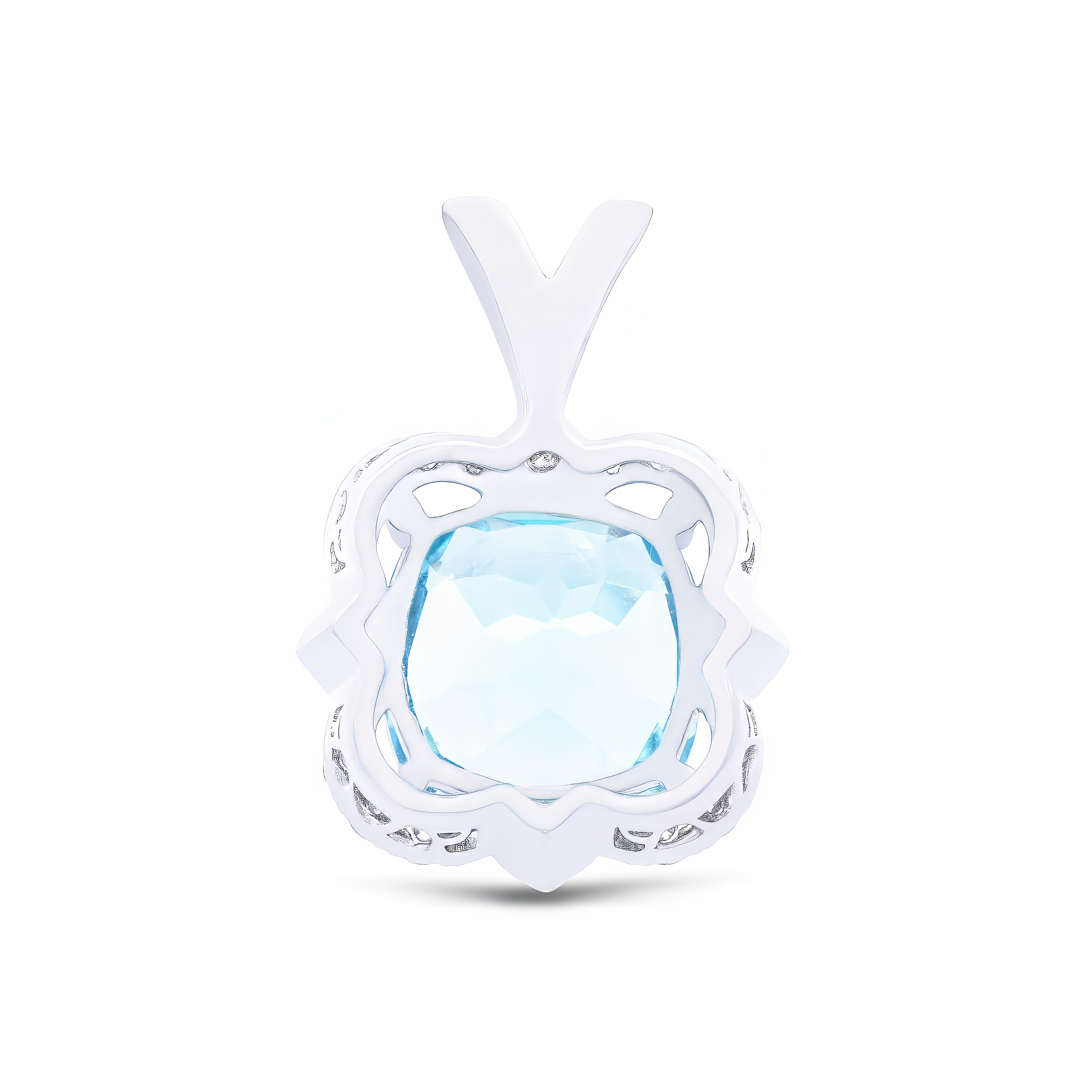 Diamond Cushion Pendant - Palaces Jewellery