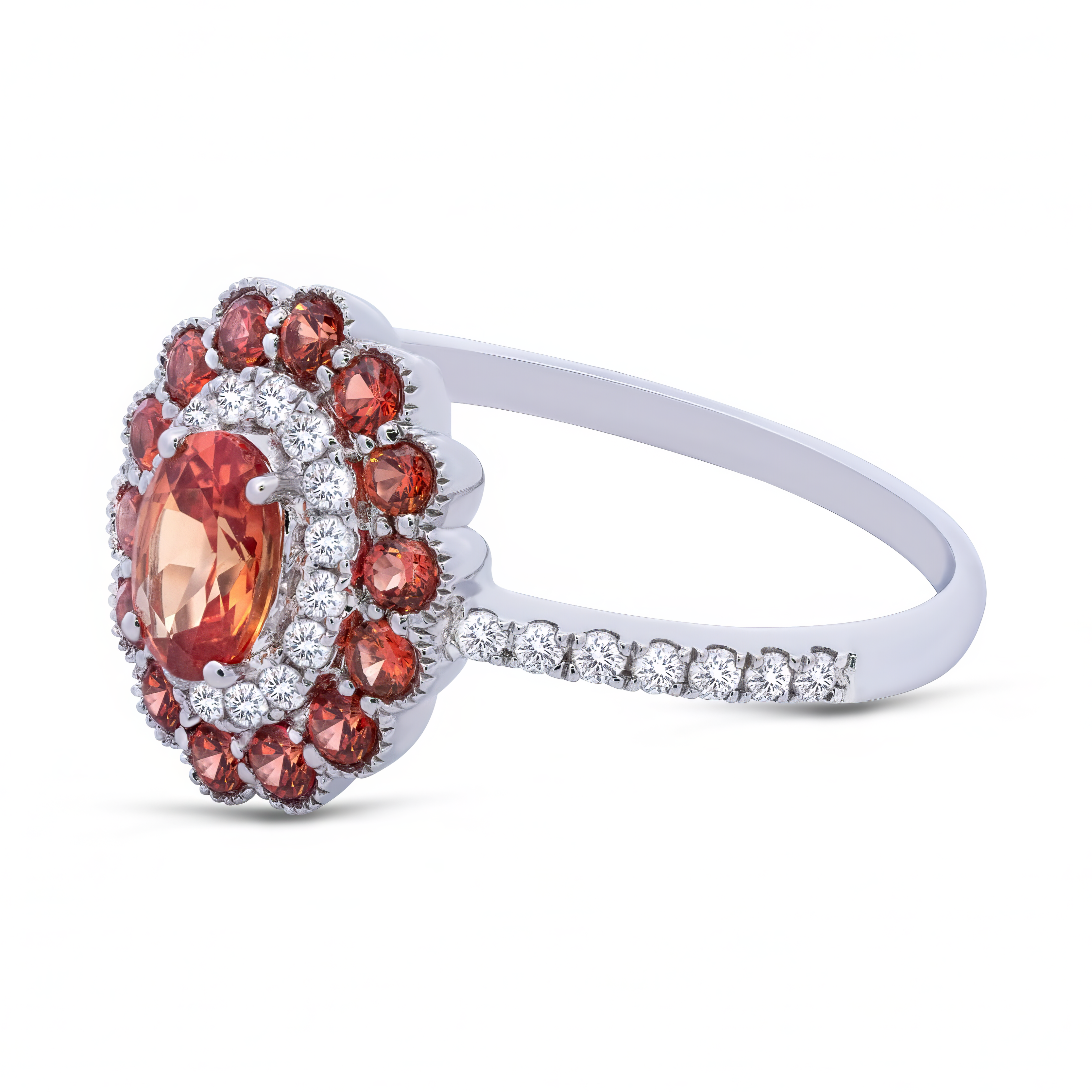 Sapphire Halo Ring - Palaces Jewellery