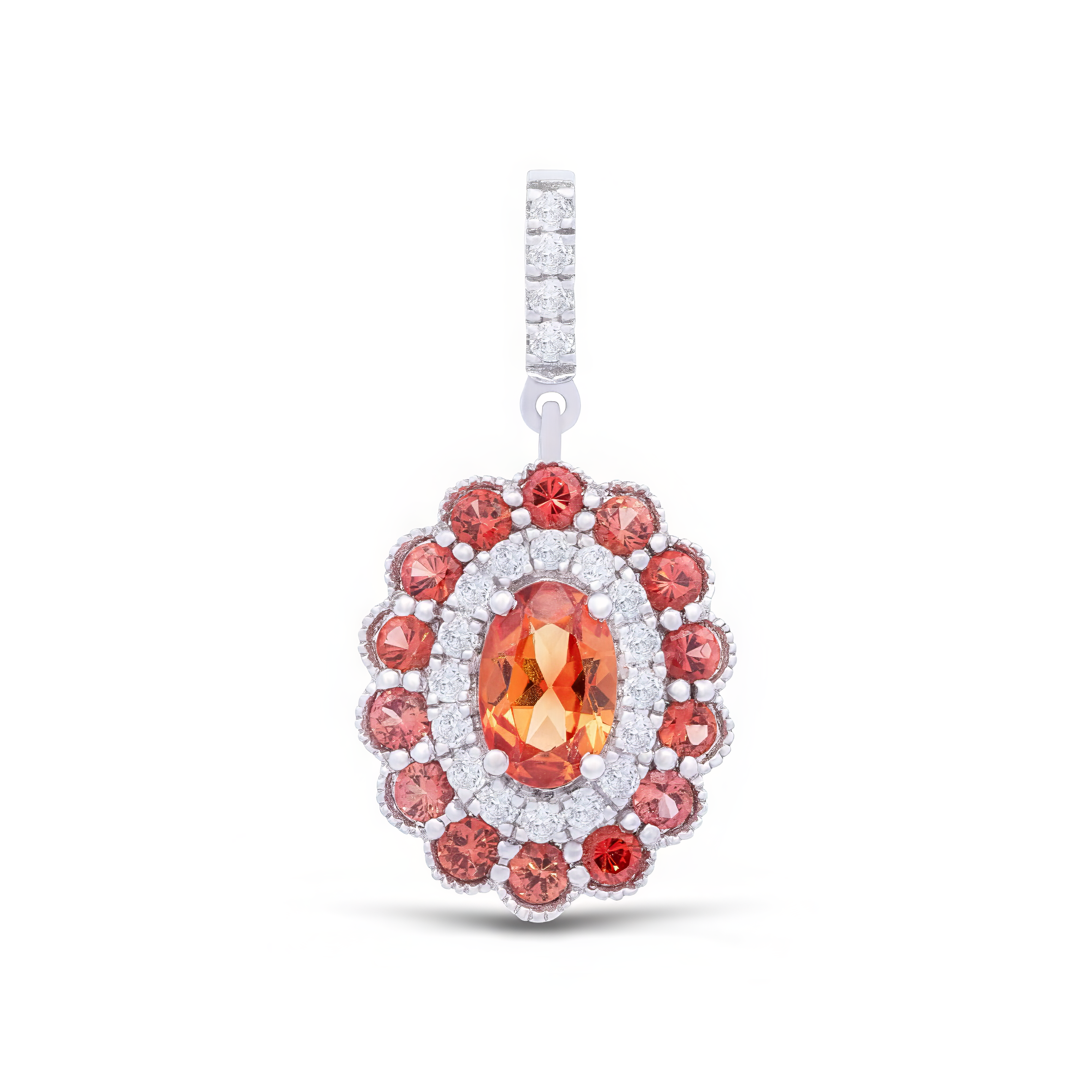 Sapphire Halo Pendant - Palaces Jewellery