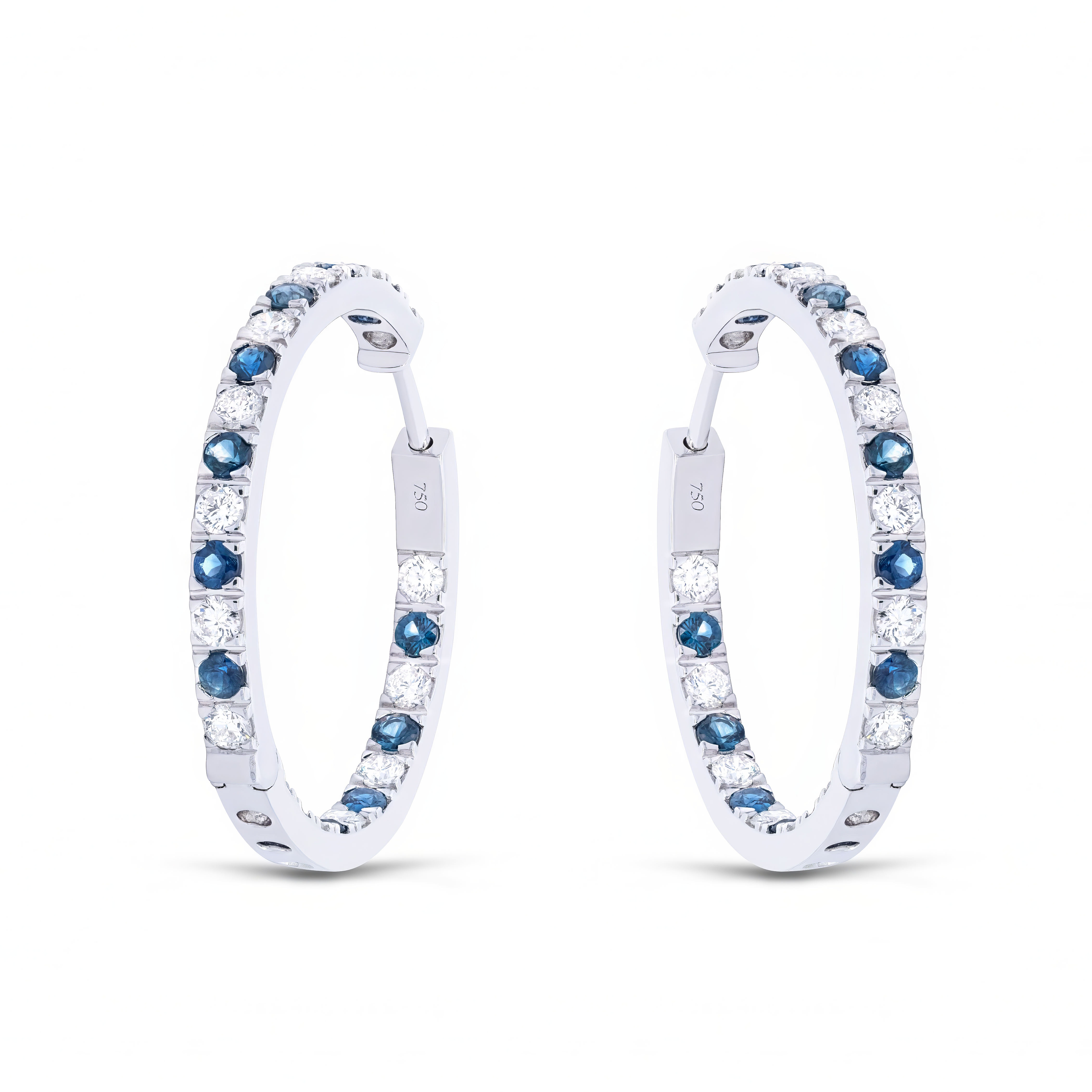Azure Radiance Hoops - Palaces Jewellery