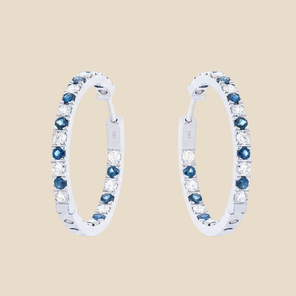 Azure Radiance Hoops - Palaces Jewellery