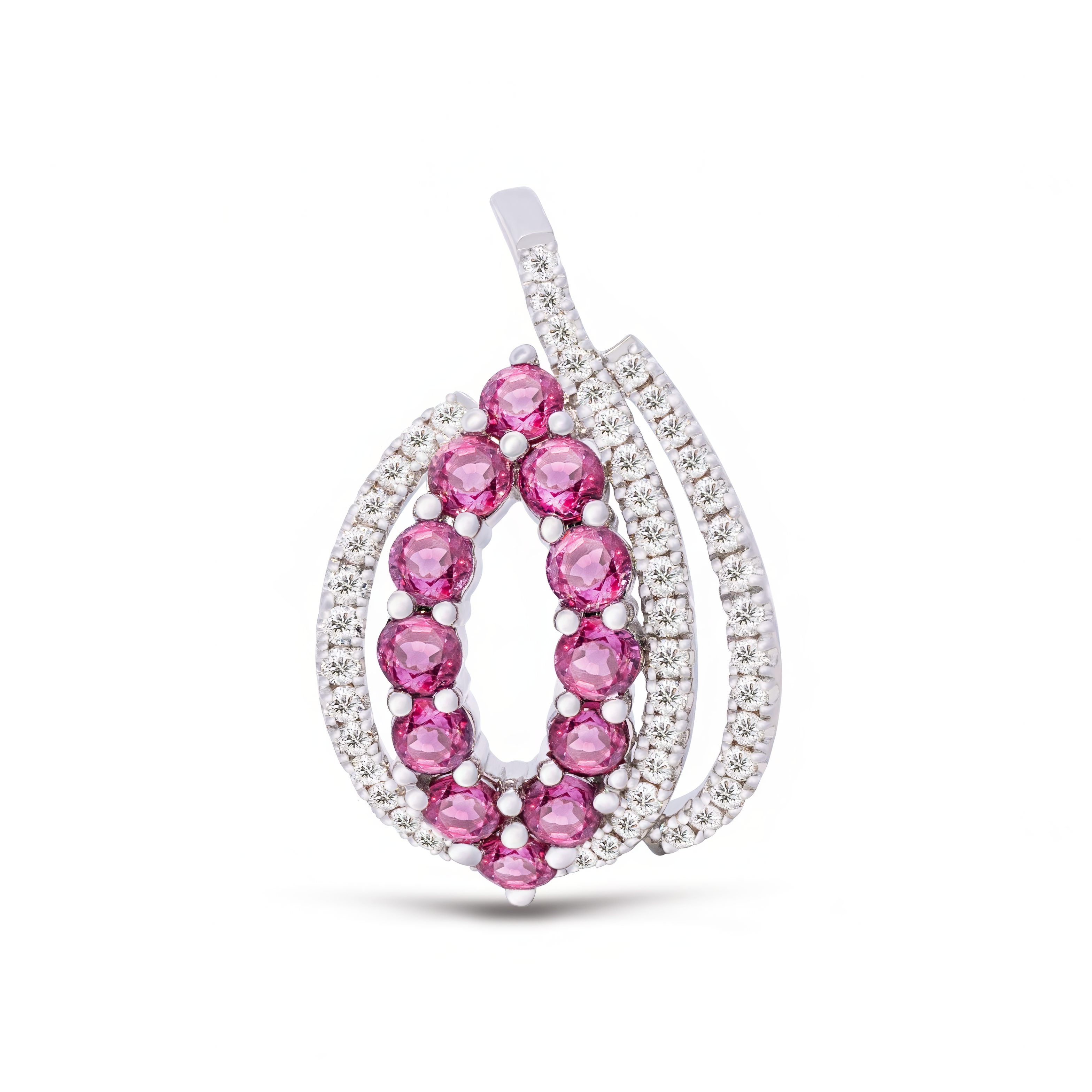 Rosa Halo Pendant - Palaces Jewellery
