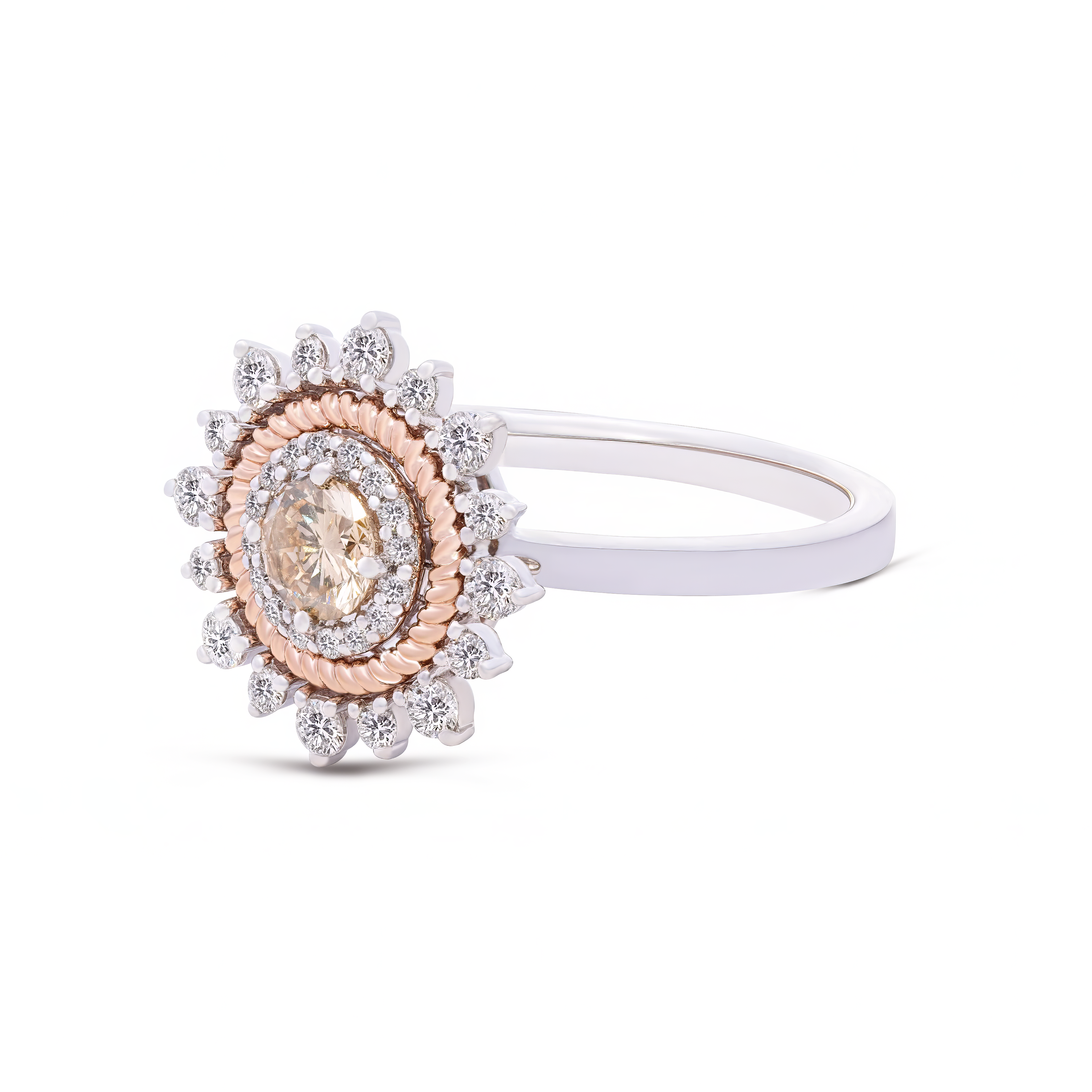 Sunburst Champagne Ring