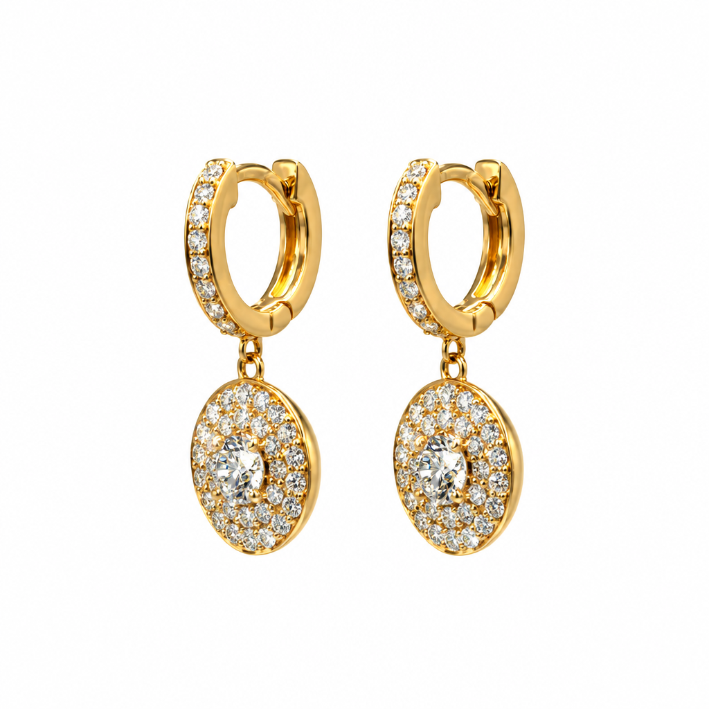 ต่างหูเพชรห้อย (Dangling Diamond Earring)