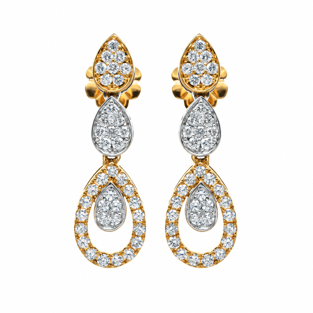 Boucle d'oreille pendante en diamant (Dangling Diamond Earring)