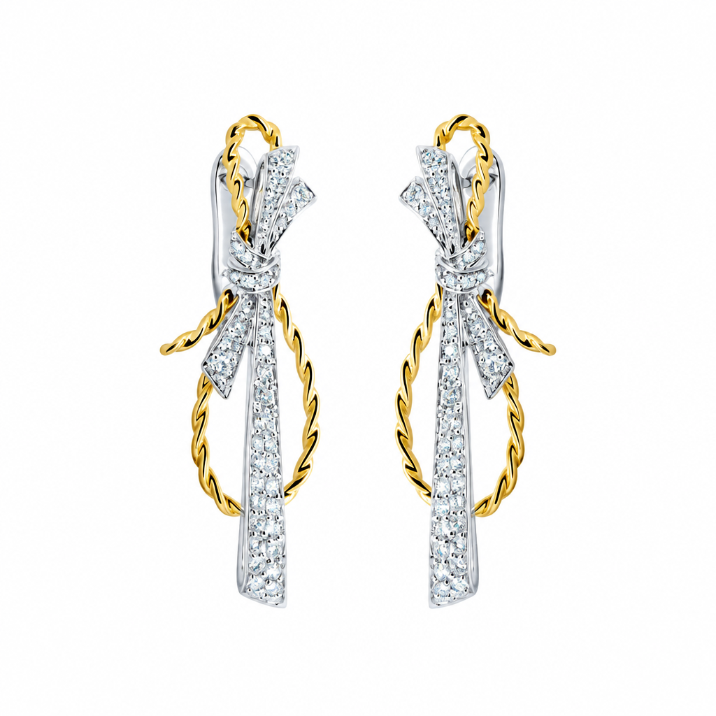ต่างหูเพชรห้อย (Dangling Diamond Earring)