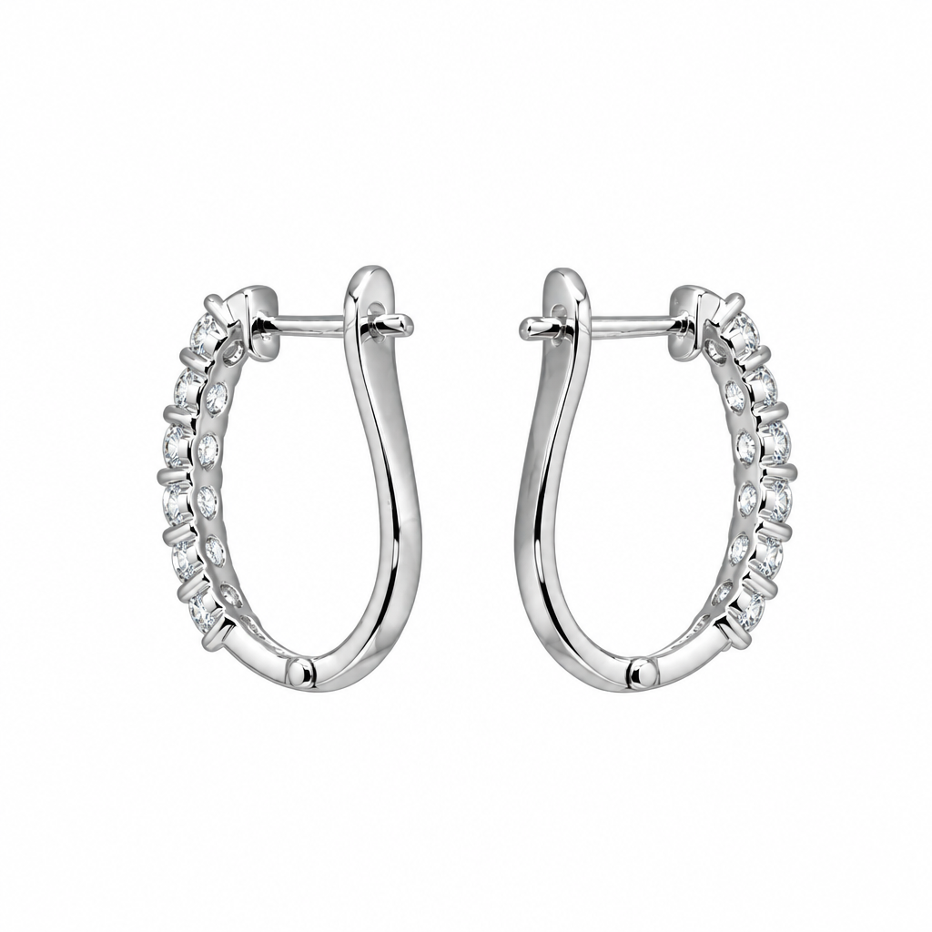 Diamond English Lock Earring