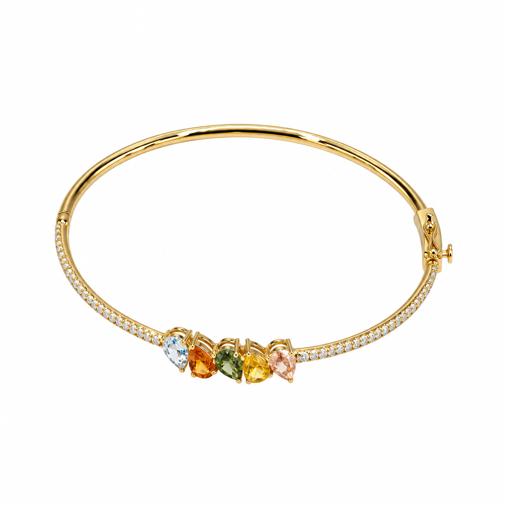 Bracelet jonc arc-en-ciel (Rainbow Bangle Bracelet)