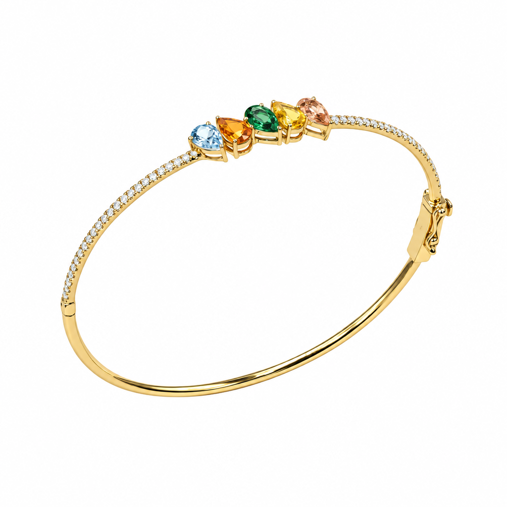 Bracelet jonc arc-en-ciel (Rainbow Bangle Bracelet)