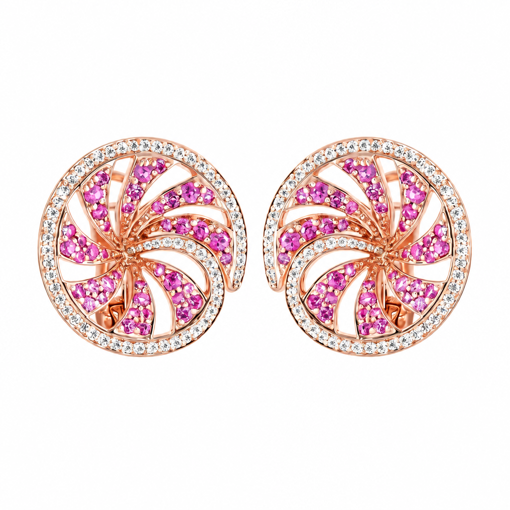 Boucle d'oreille Rose Whirl (Rose Whirl Earring)