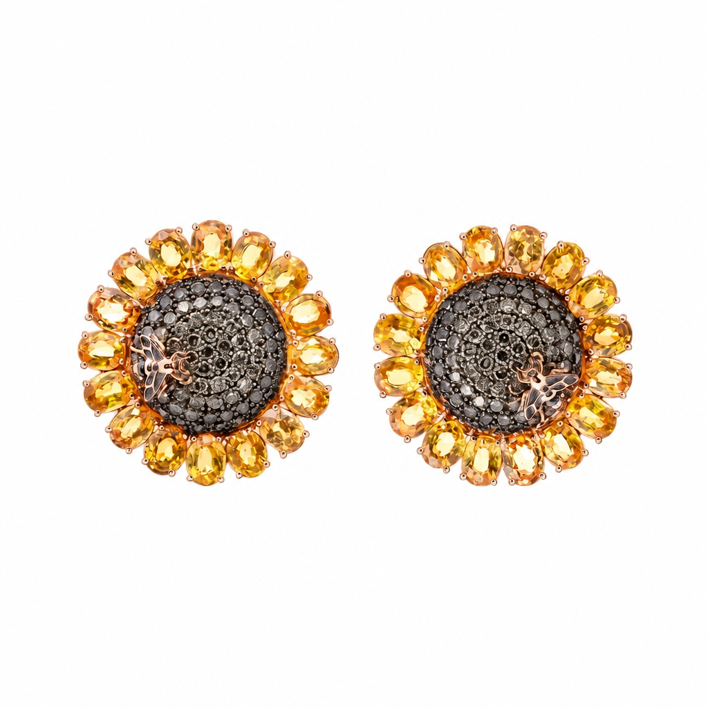 Pendiente de flor de girasol (Sunflower Bloom Earring)