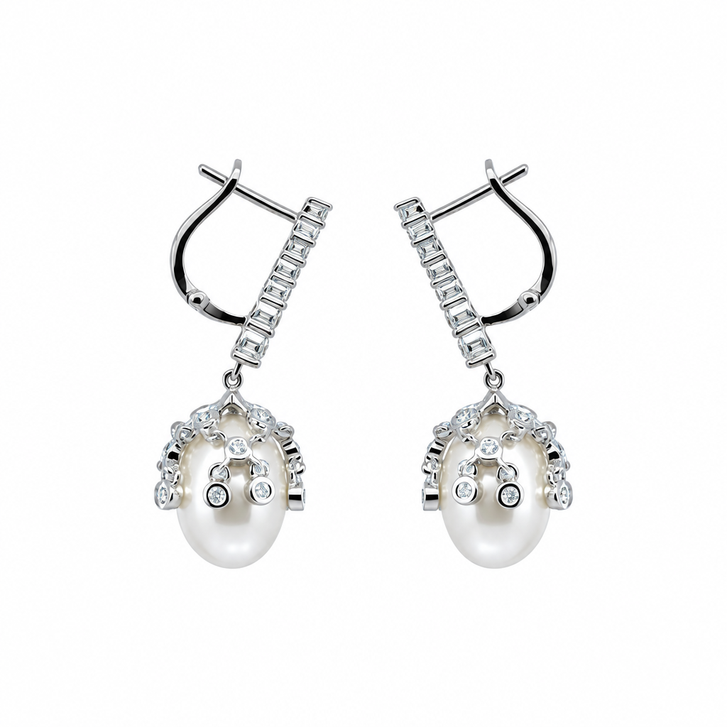 Boucle d'oreille pendante en diamant (Dangling Diamond Earring)
