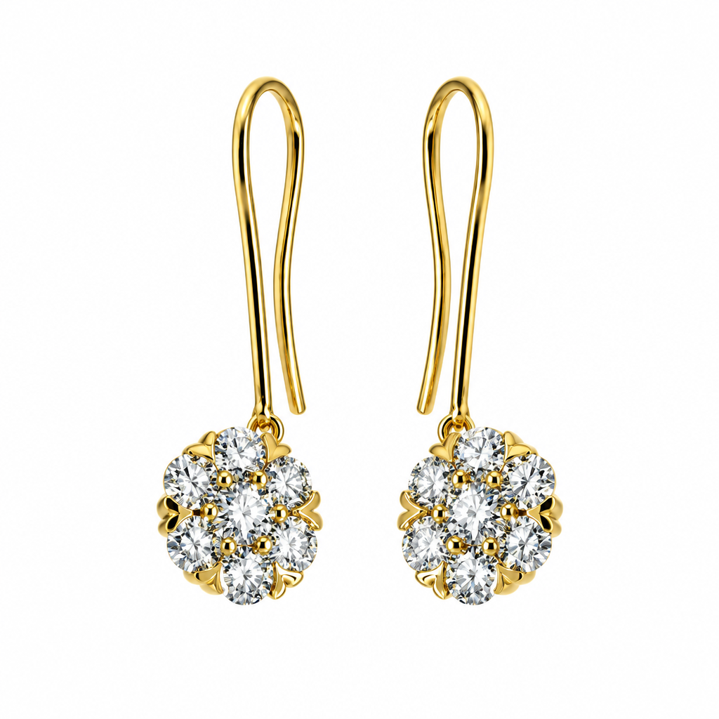 Pendiente colgante de diamantes (Dangling Diamond Earring)