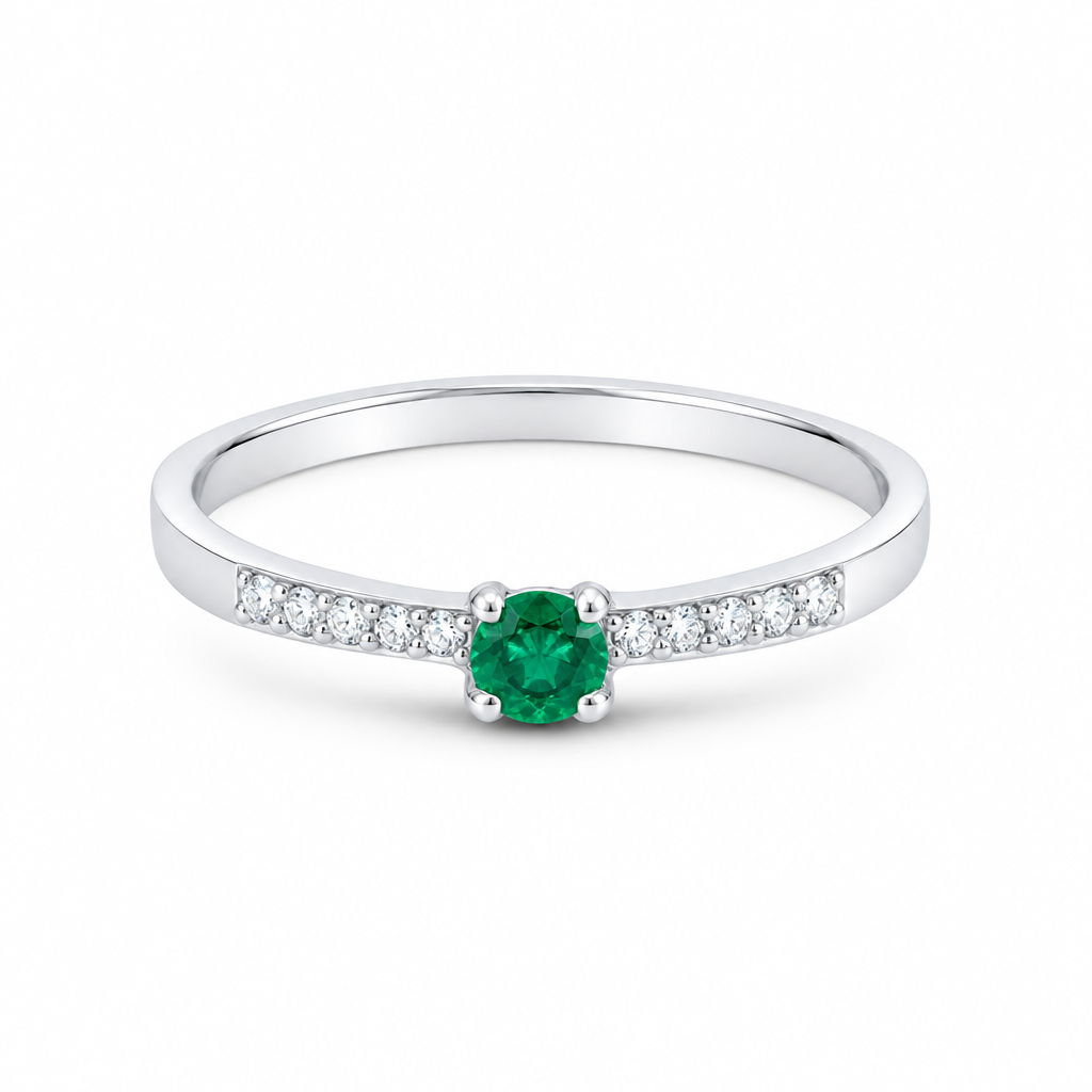 祖母綠耳語戒指 (Emerald Whisper Ring)