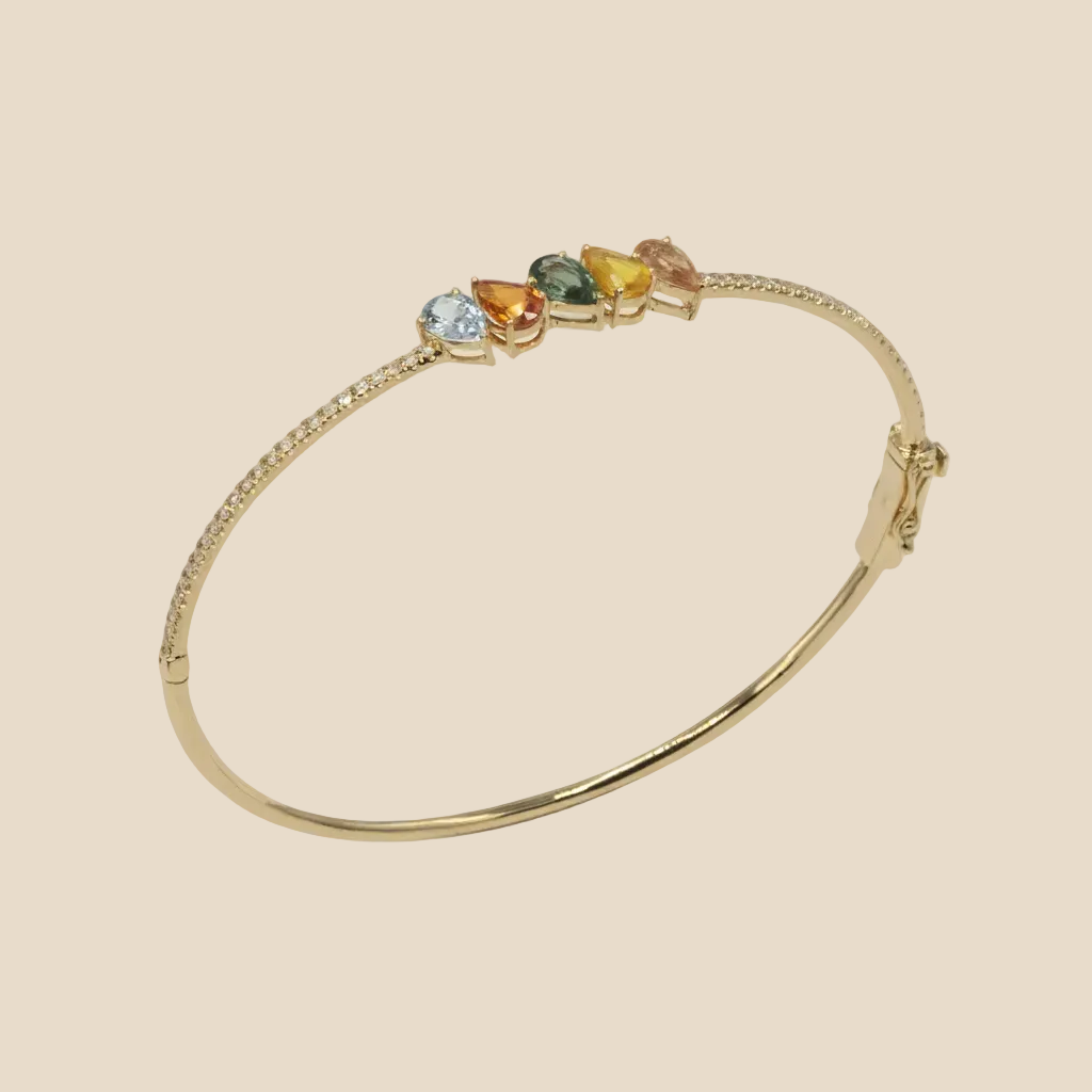 Rainbow Bangle Bracelet - Palaces Jewellery