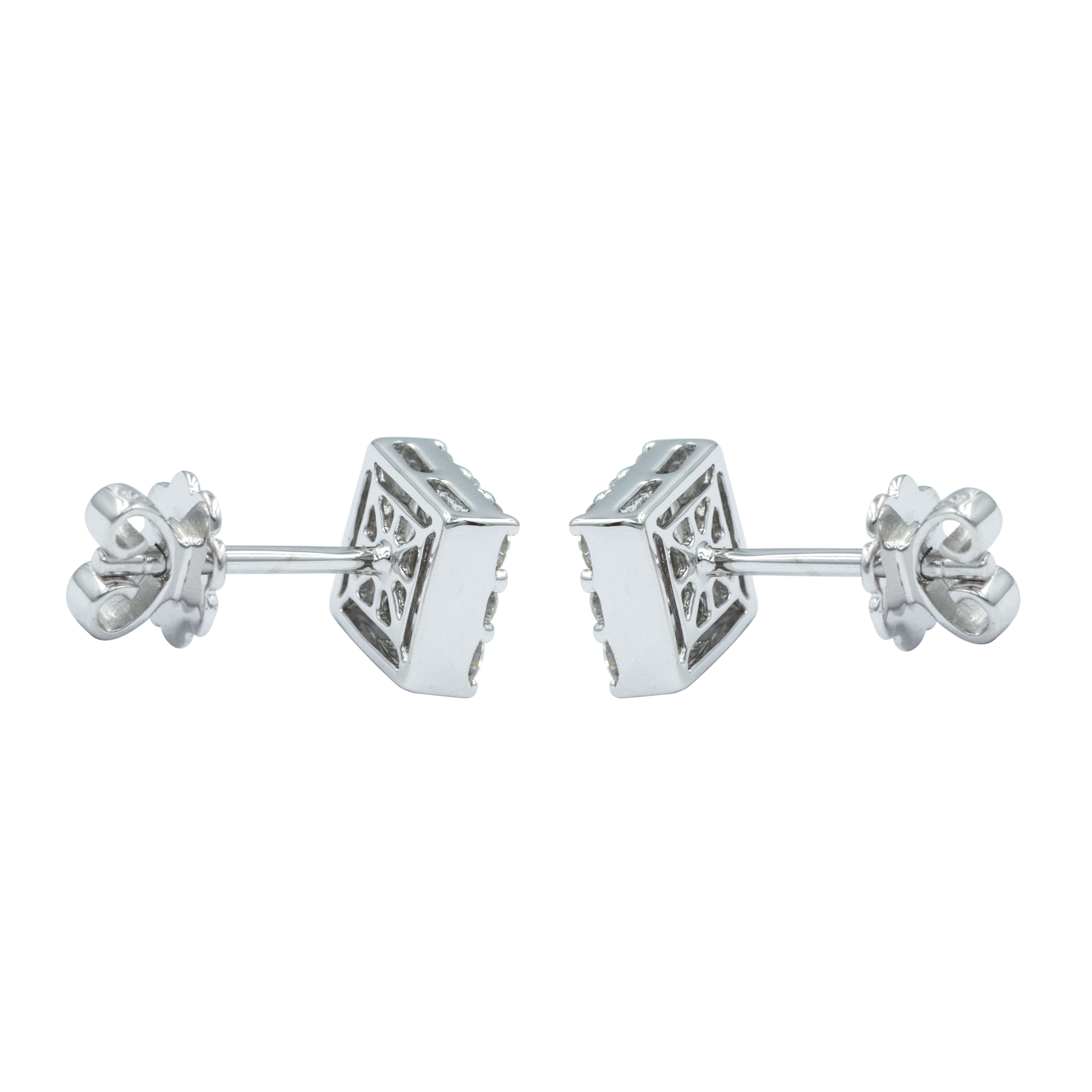 Regal Square Studs - Palaces Jewellery