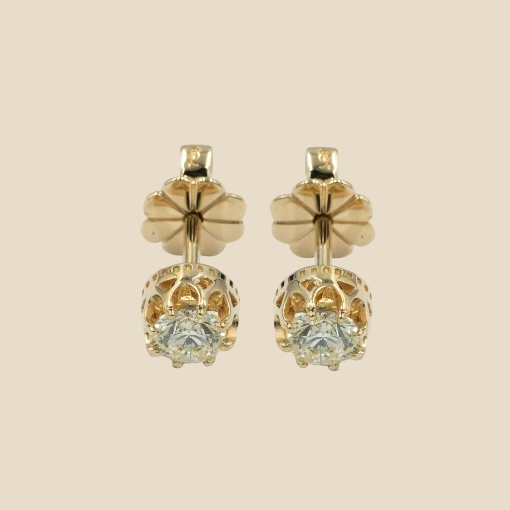 Crown Stud Earrings - Palaces Jewellery
