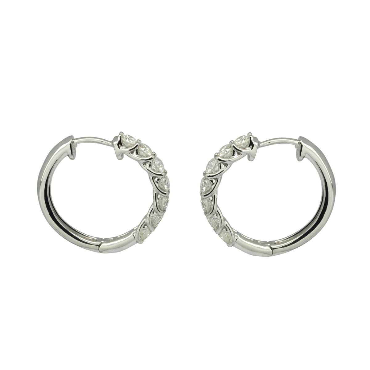 Diamond Hoop Earring - Palaces Jewellery