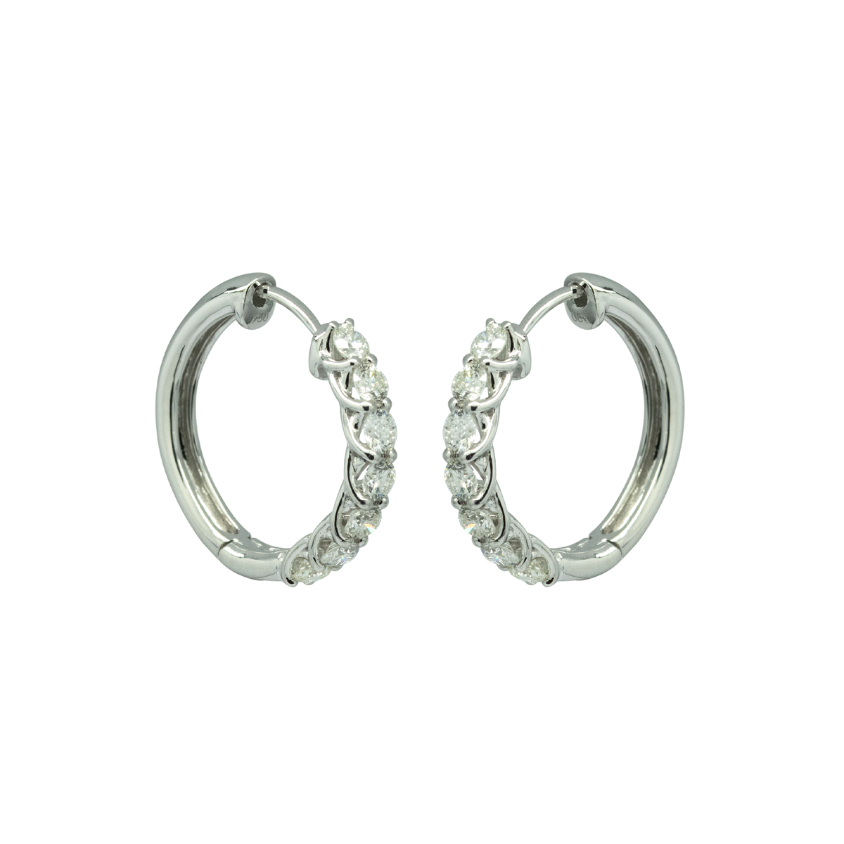 Diamond Hoop Earring - Palaces Jewellery