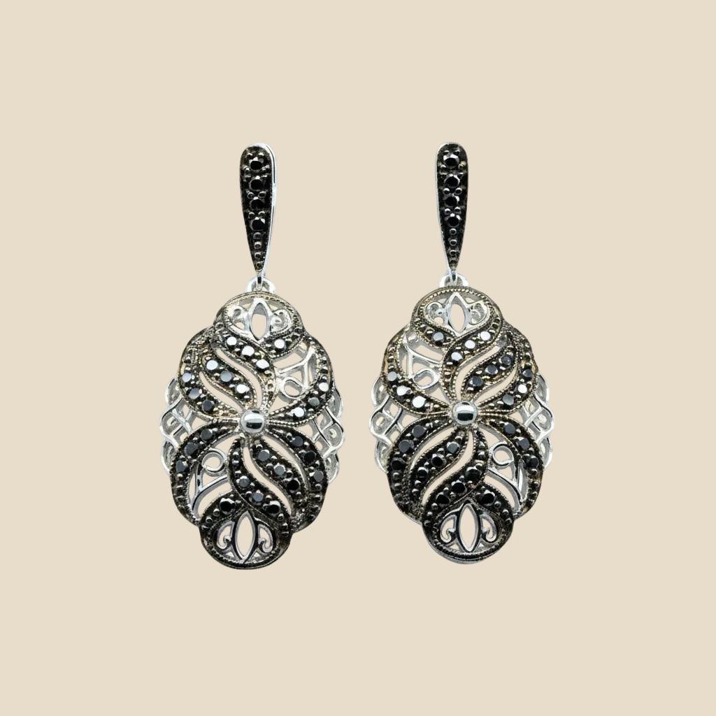 Vintage Noir Earring - Palaces Jewellery