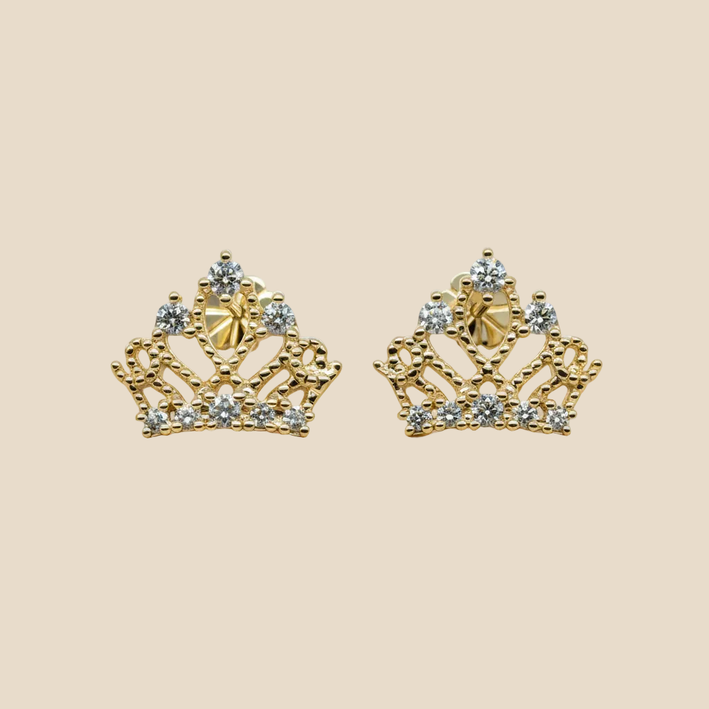 Royal Tiara Studs - Palaces Jewellery