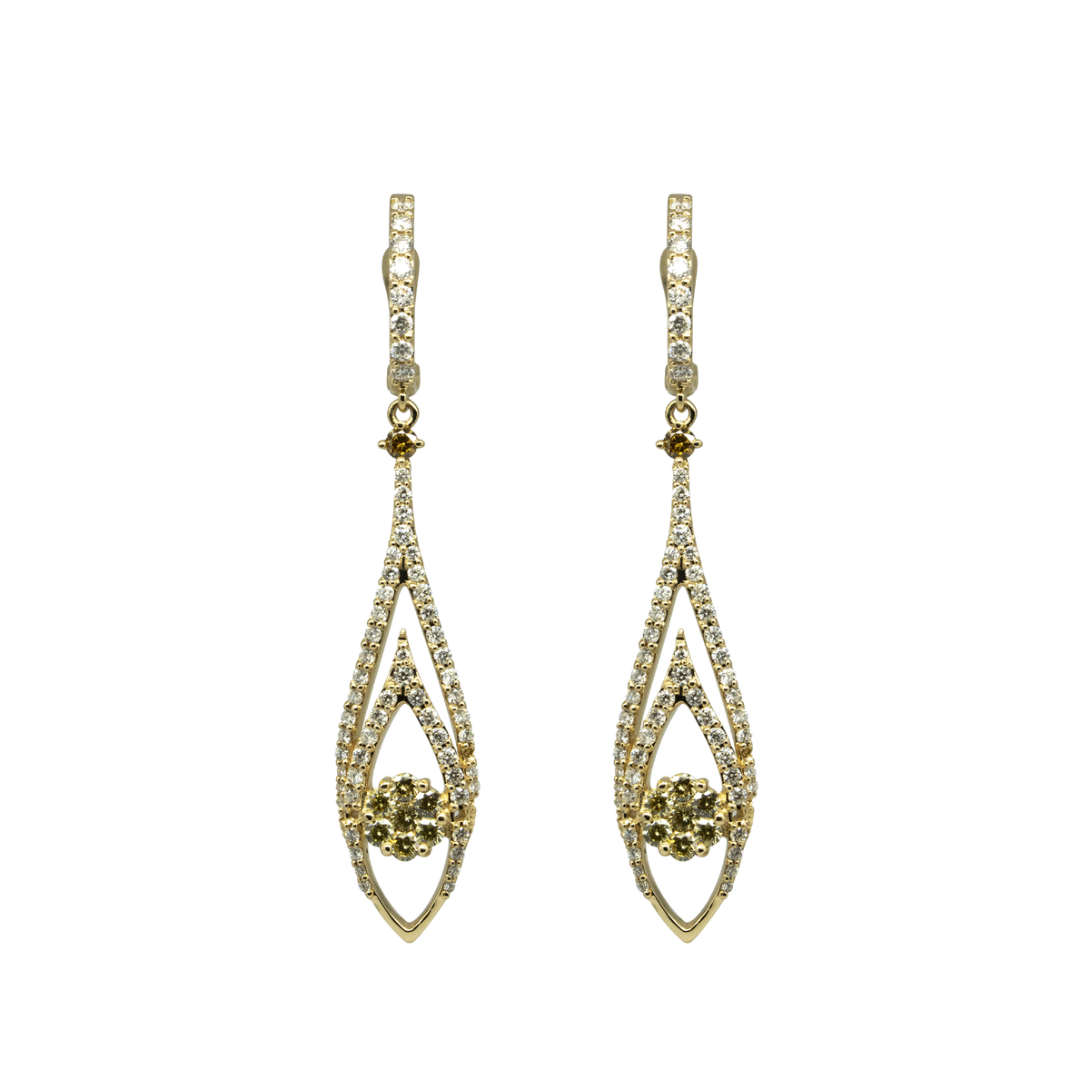 NO PRICE Dangling Diamond Earring - Palaces Jewellery