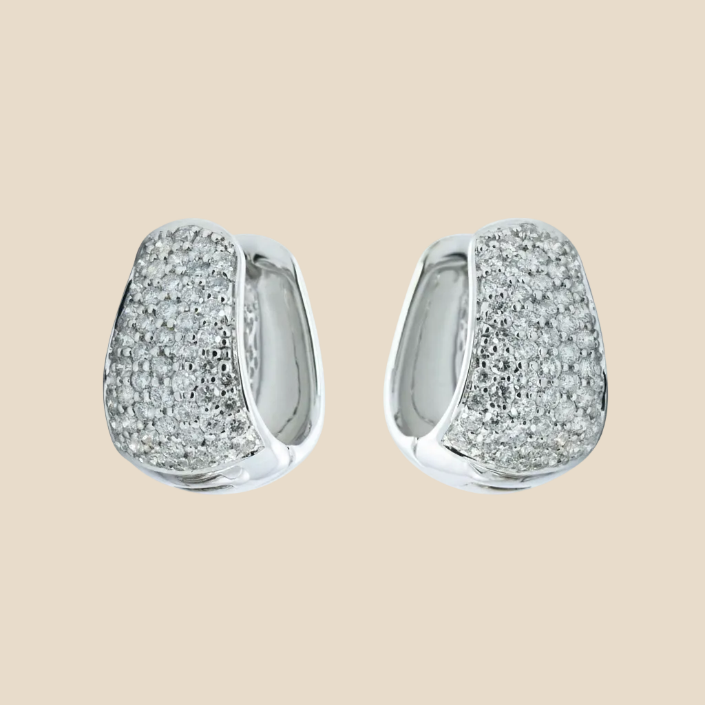 Sculpted Huggie Hoop - Palaces Jewellery