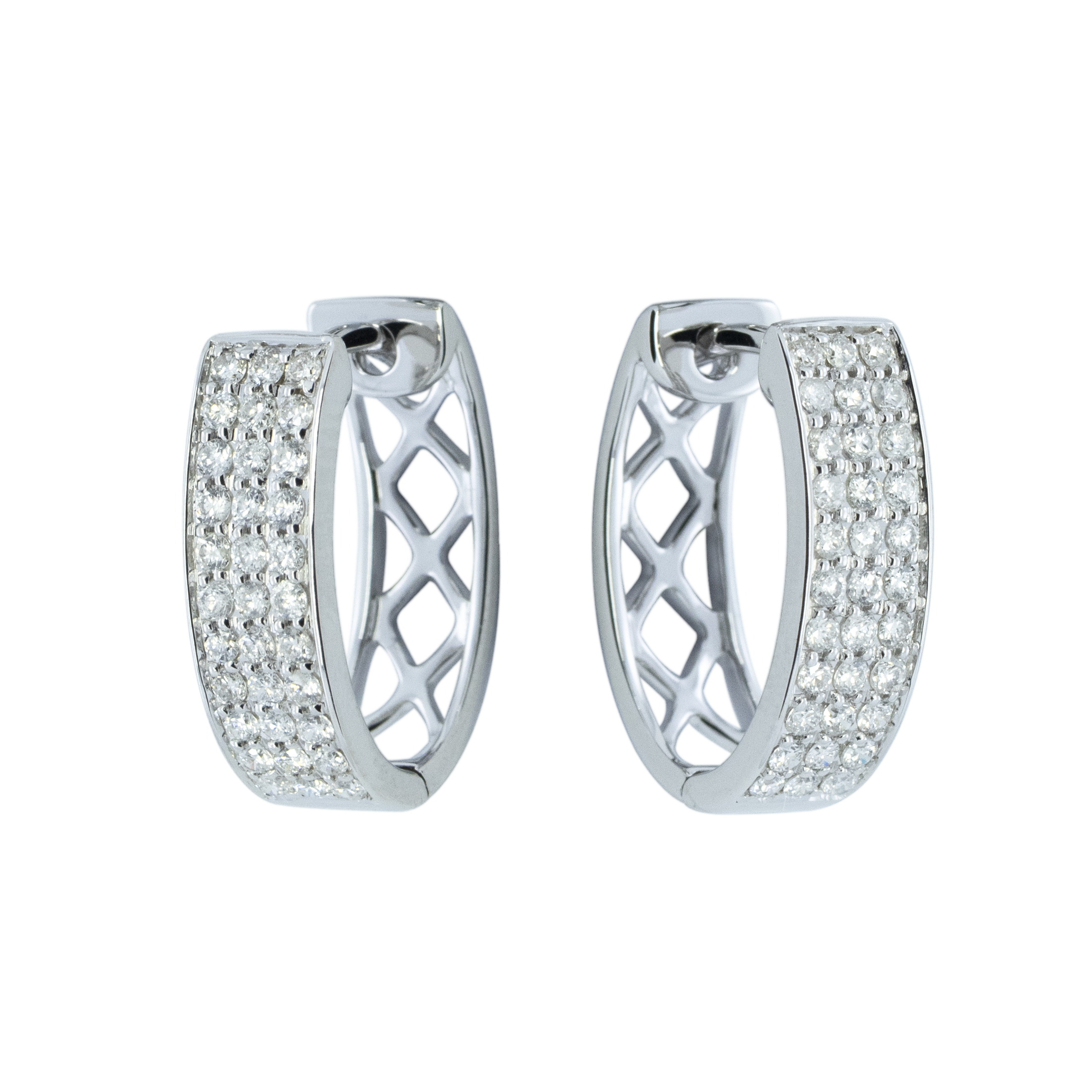 Classic Pave Hoop - Palaces Jewellery