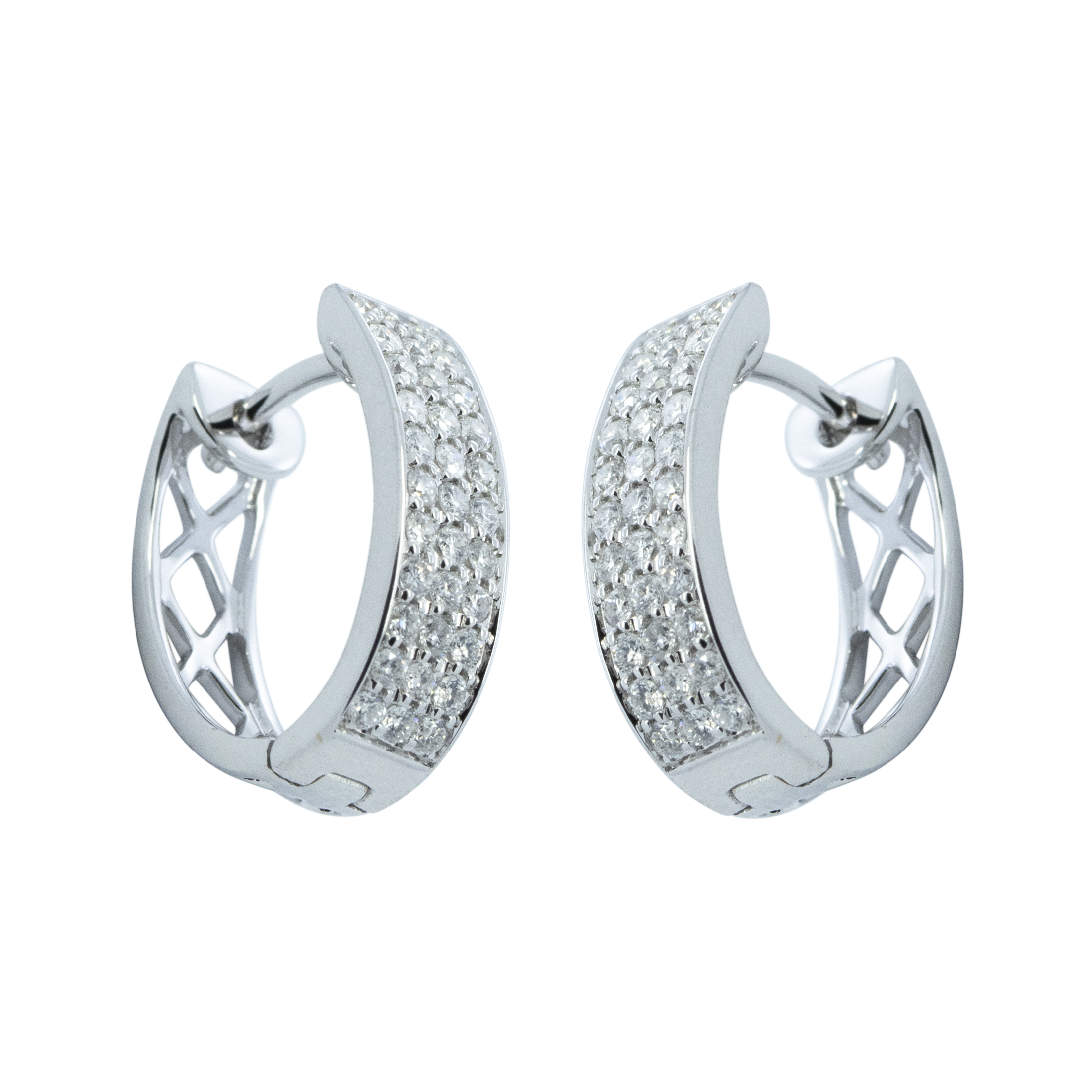 Classic Pave Hoop - Palaces Jewellery