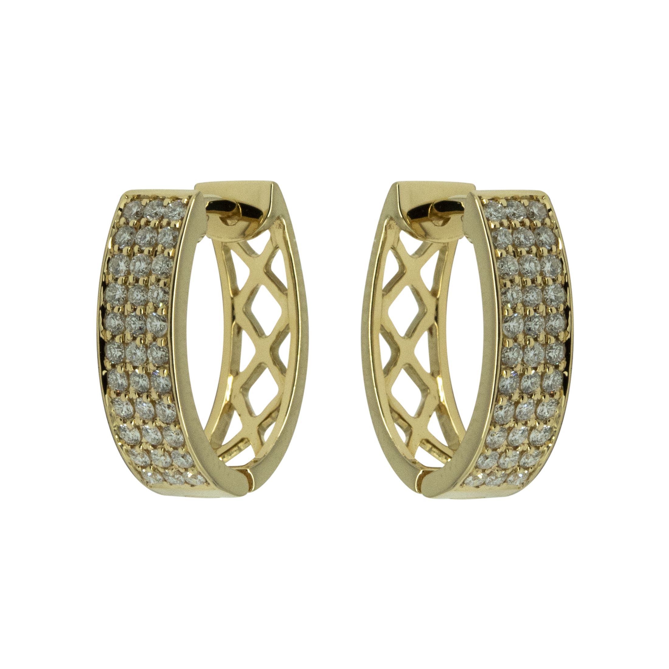 Classic Pave Hoop - Palaces Jewellery