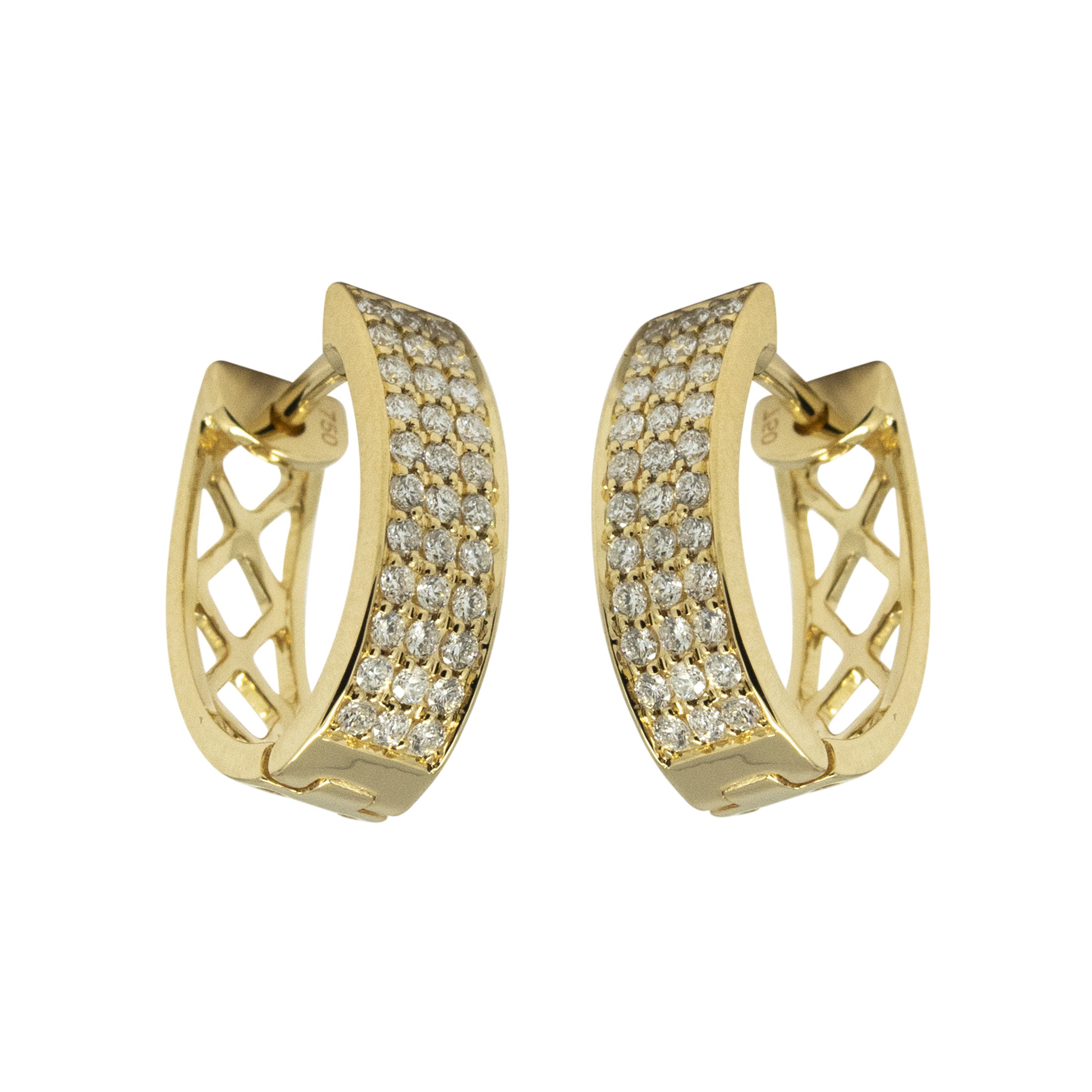 Classic Pave Hoop - Palaces Jewellery