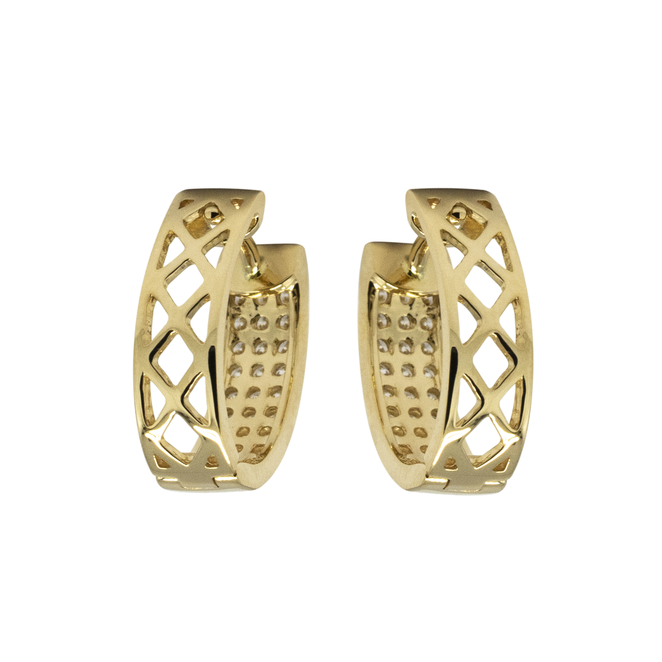 Classic Pave Hoop - Palaces Jewellery