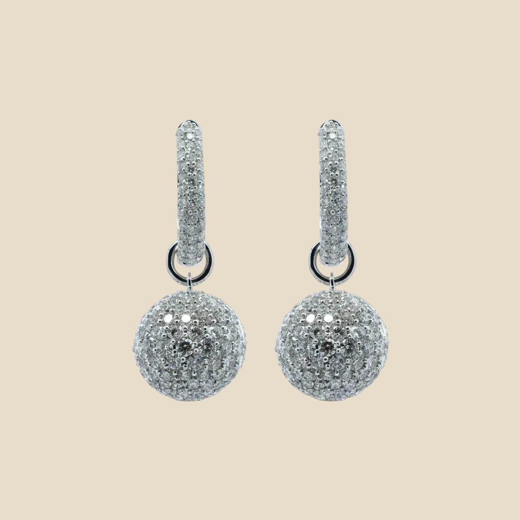 Ball Drop Hoop - Palaces Jewellery