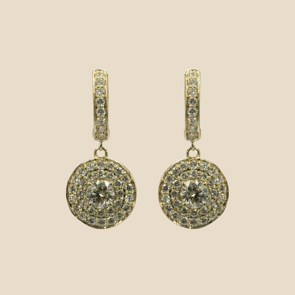 Classic Halo Earring - Palaces Jewellery
