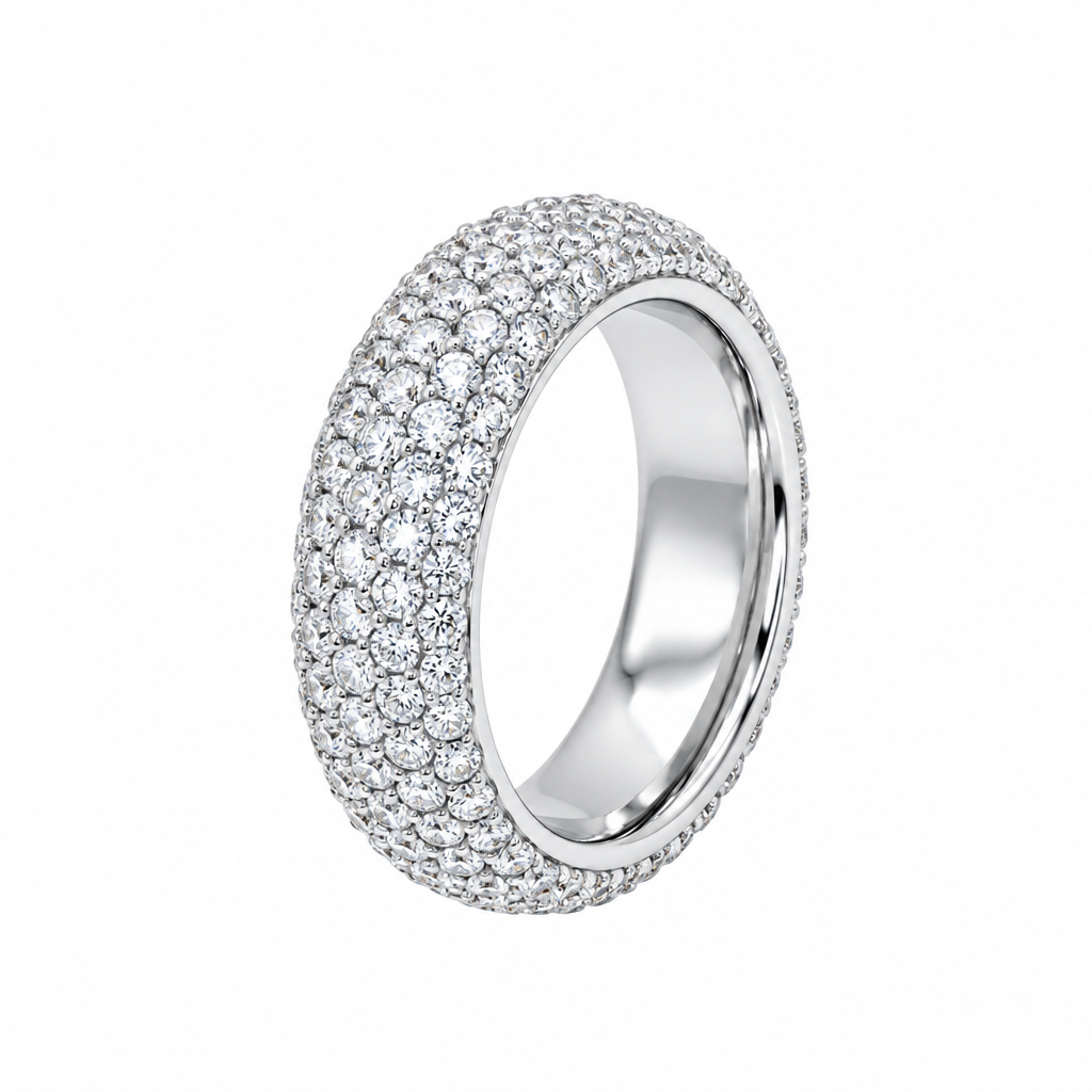 Fascia dell'eternità a forma di conchiglia (Scallop Eternity Band)