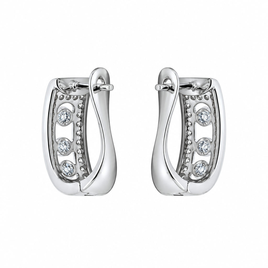 钻石英式锁耳环 (Diamond English Lock Earring)